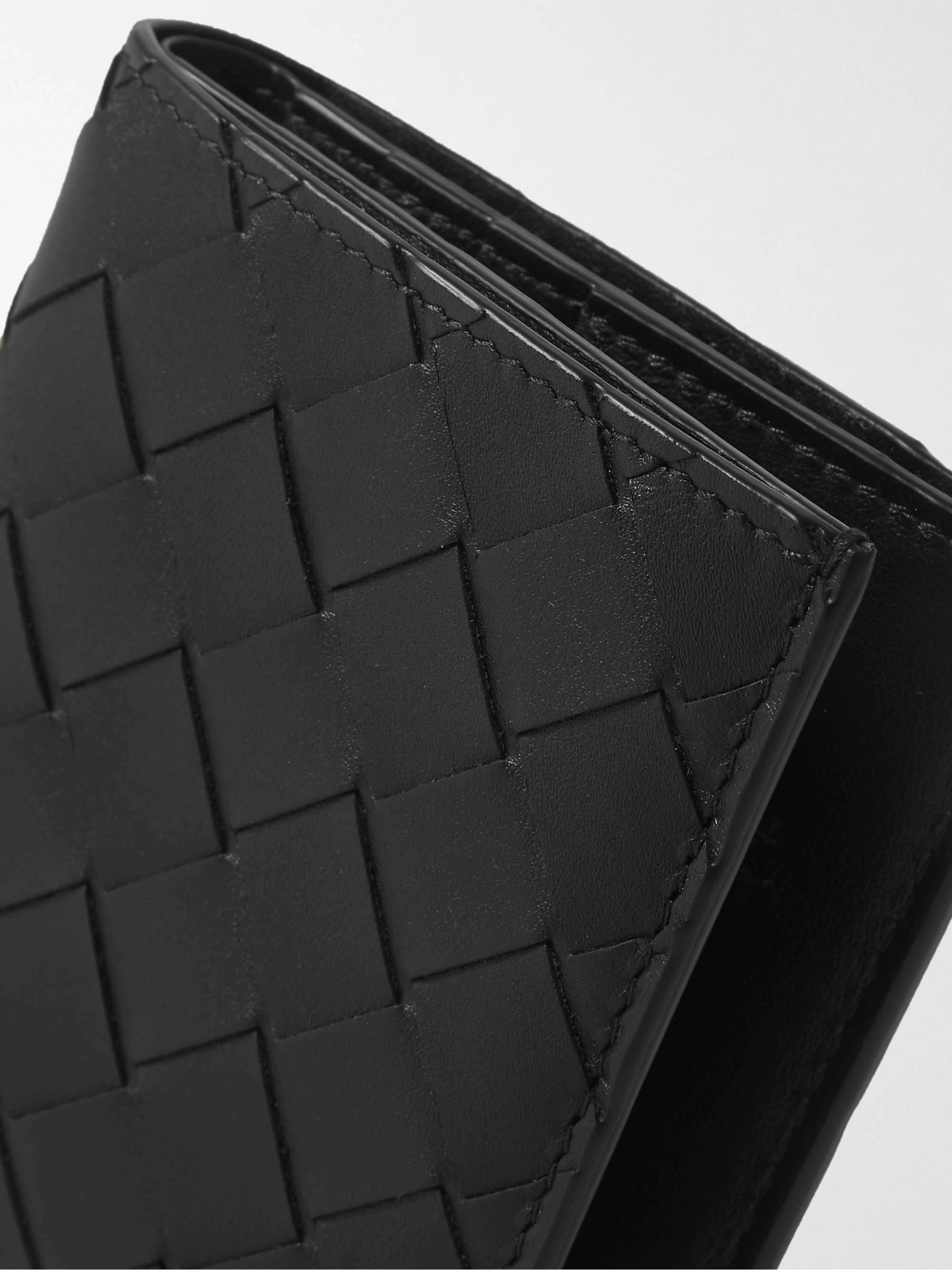 Intrecciato Leather Billfold Wallet