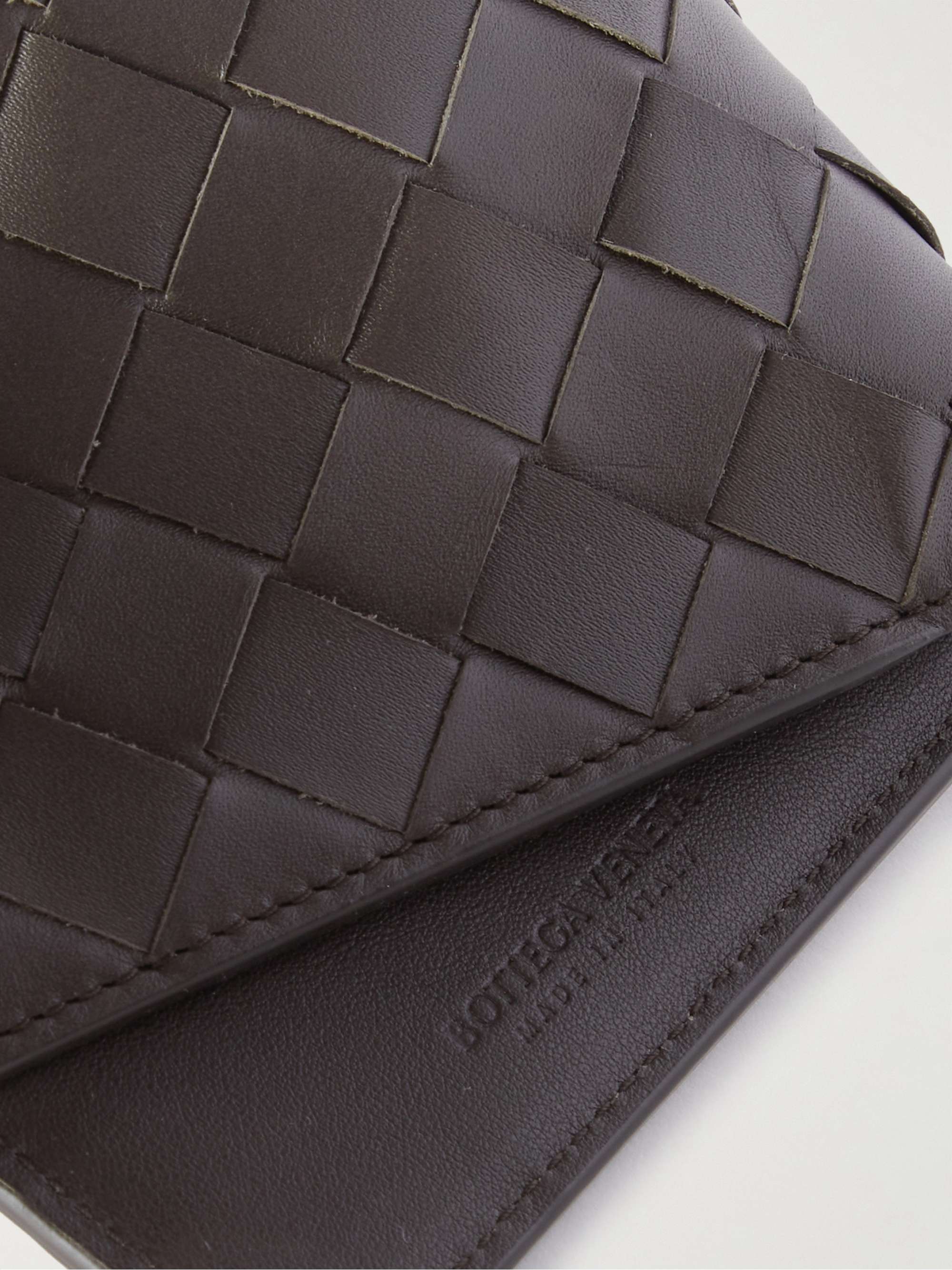 BOTTEGA VENETA محفظة قابلة للطيّ من الجلد بحبكة إنترشياتو