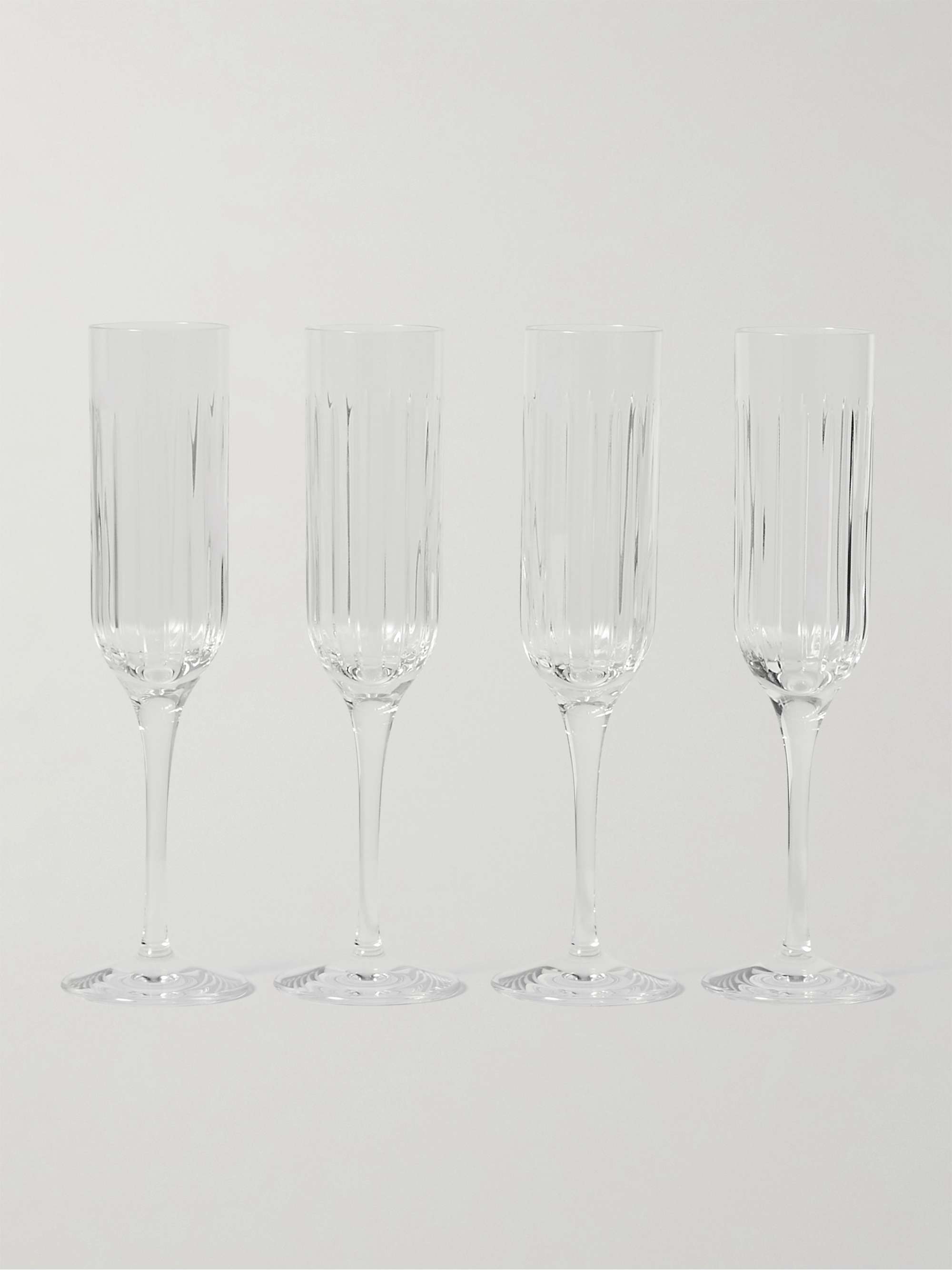 SOHO HOME Roebling Set of Four Crystal Champagne Flutes