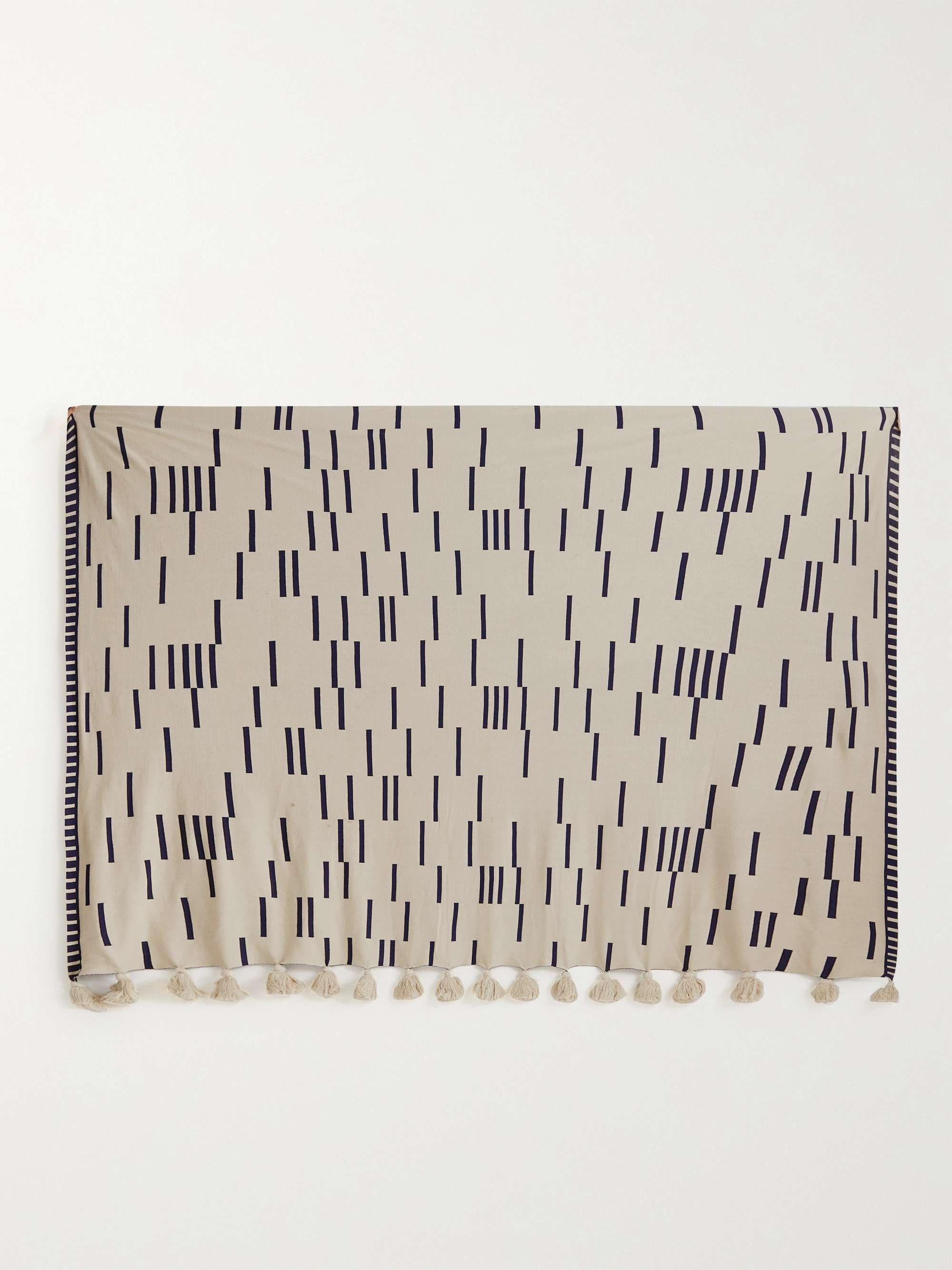 SOHO HOME Tasselled Intarsia Cotton Throw