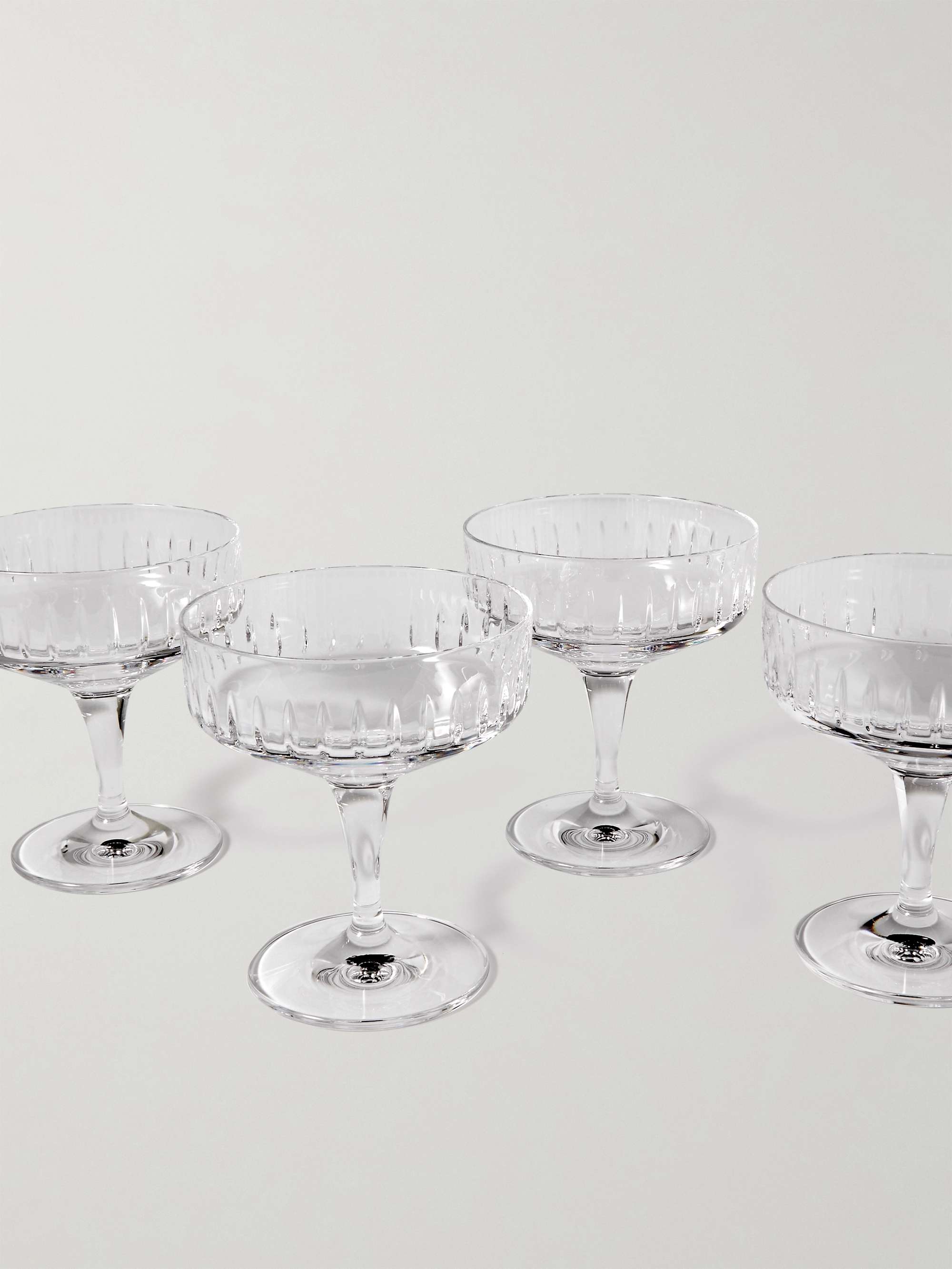 SOHO HOME Barwell Set of Four Crystal Coupe Glasses for Men