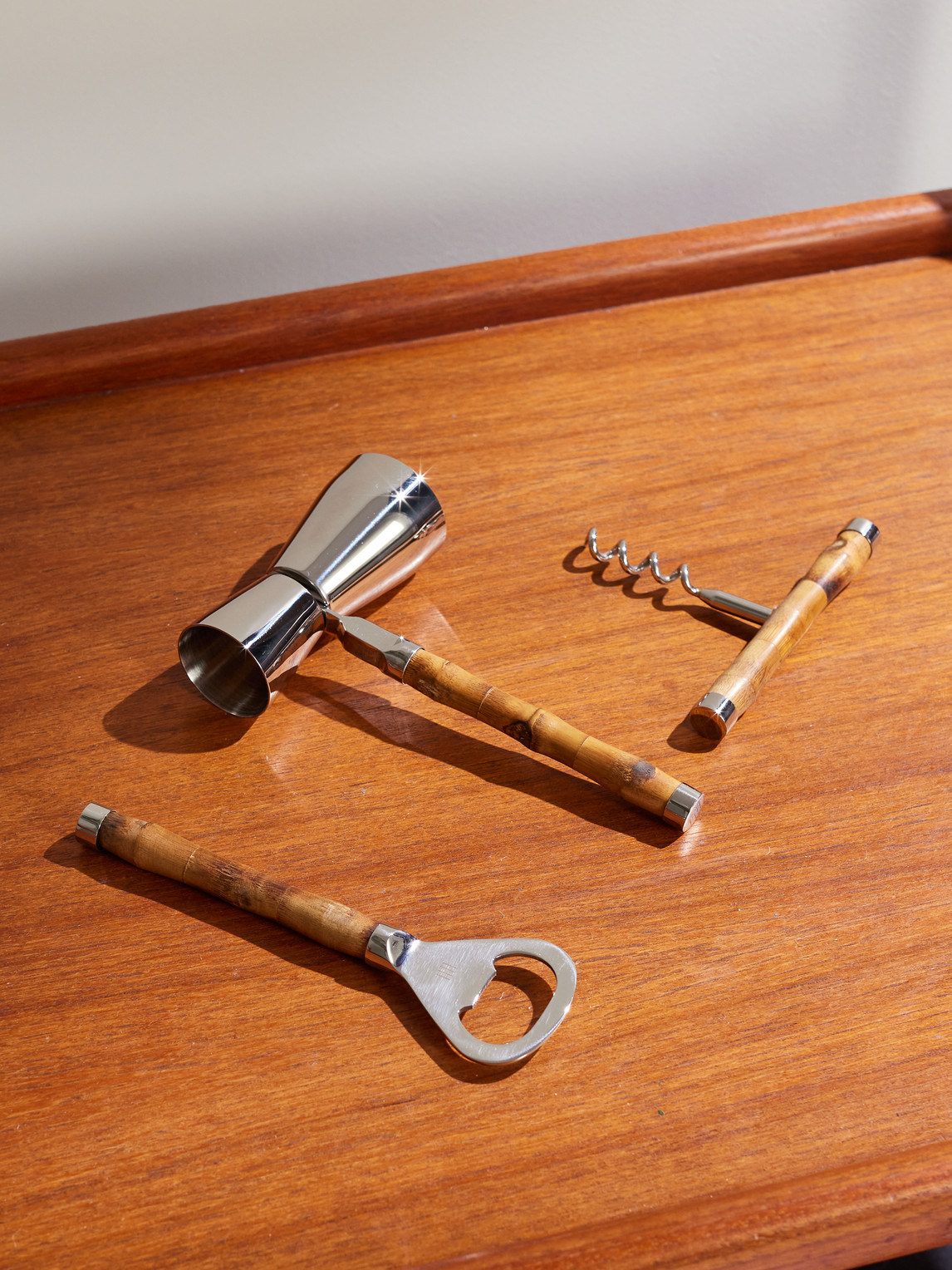 Soho Home Masen Stainless Steel and Bamboo Bar Set - Men