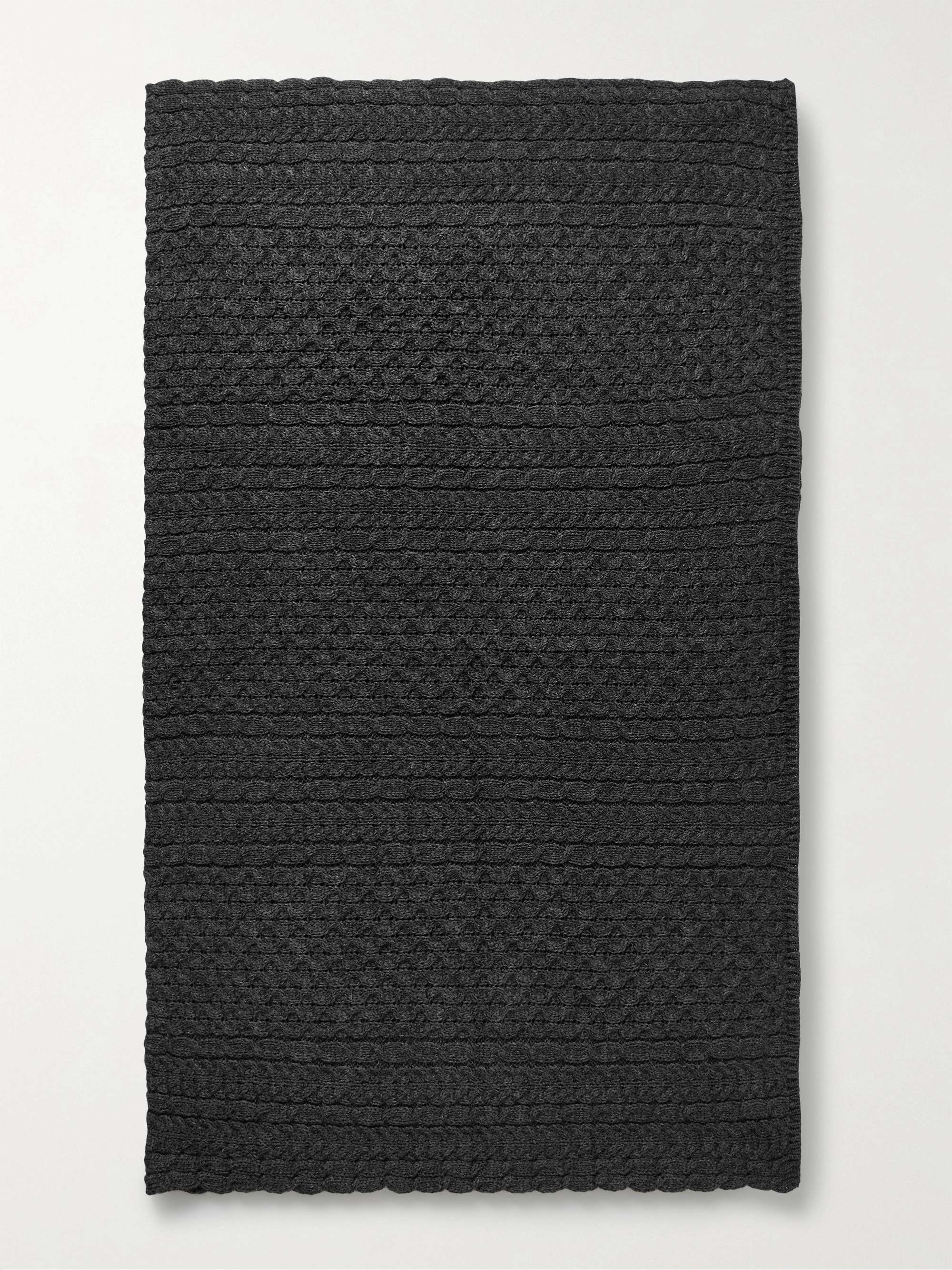SOHO HOME Fionn Cable-Knit Wool Blanket