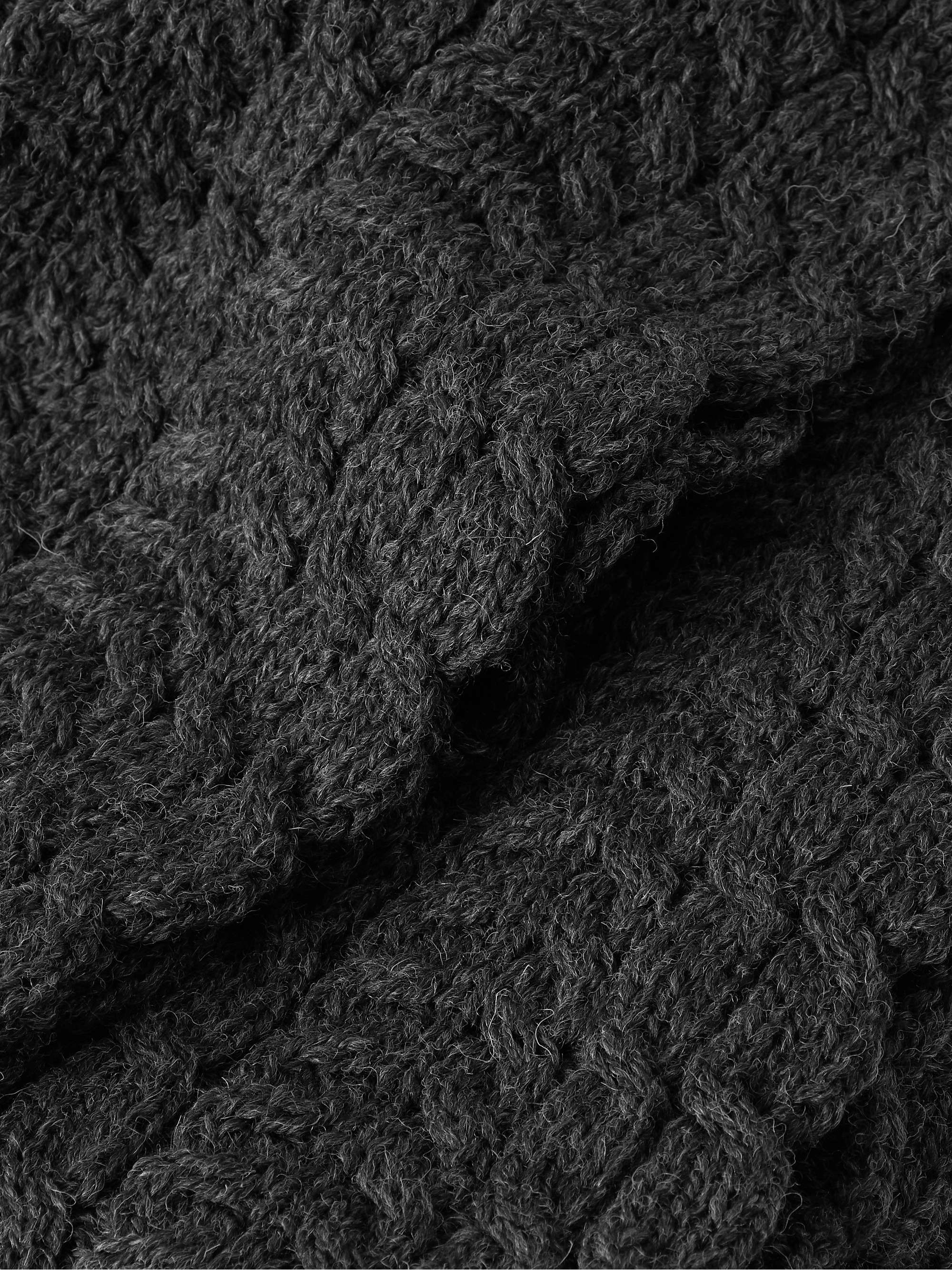 SOHO HOME Fionn Cable-Knit Wool Blanket