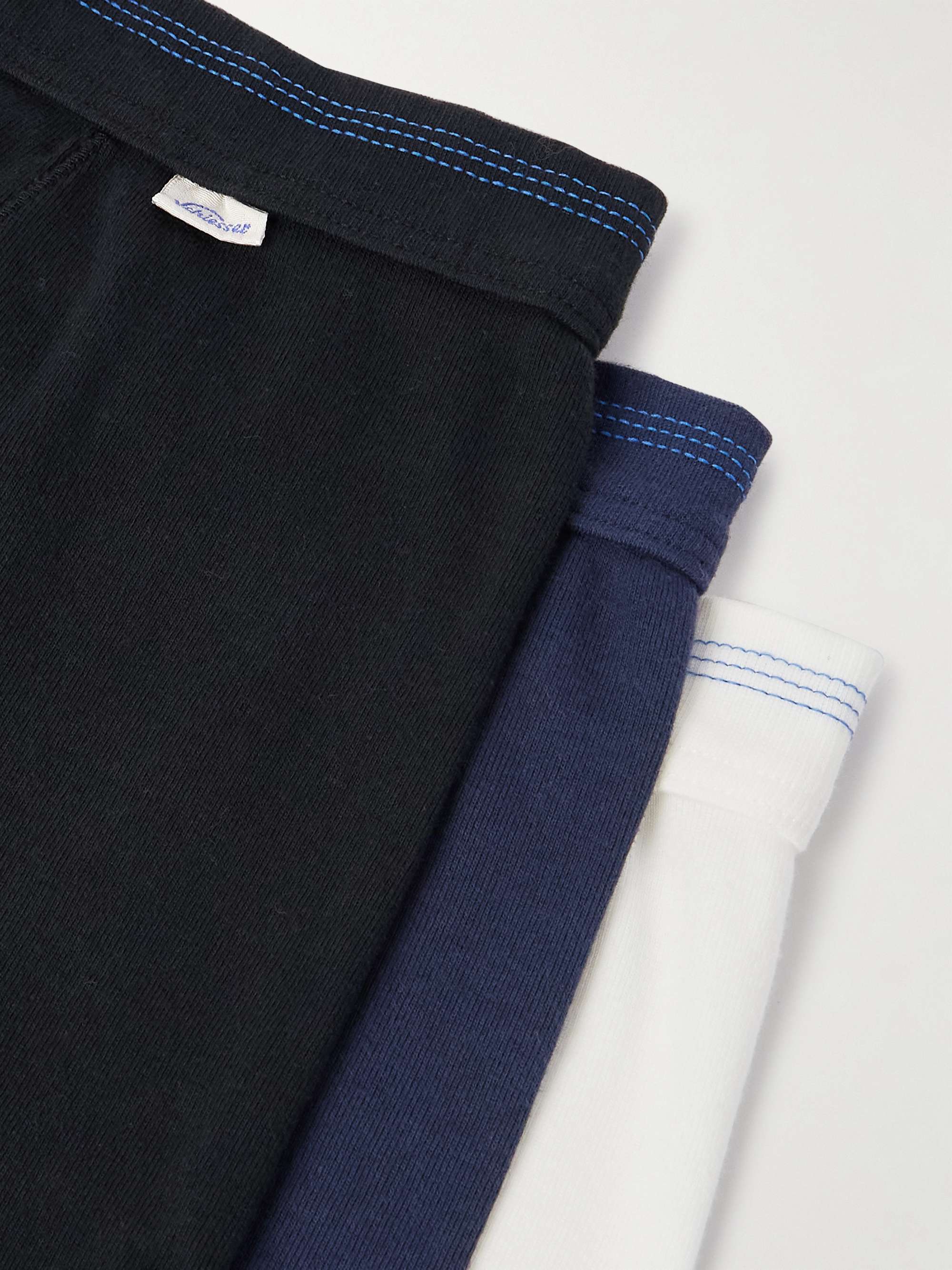 SCHIESSER Karl Heinz Three-Pack Cotton-Jersey Boxer Briefs