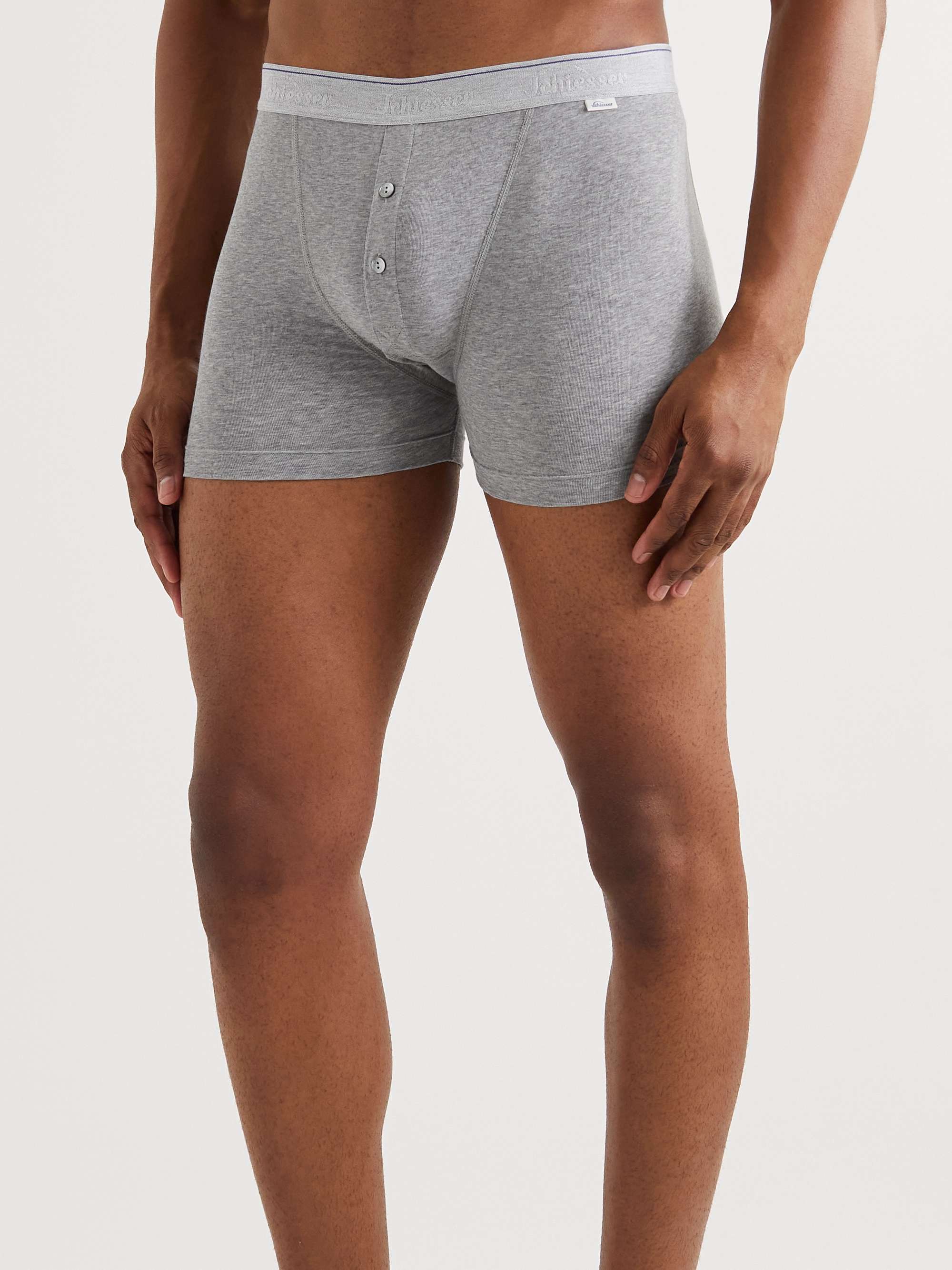 SCHIESSER Ludwig Three-Pack Stretch-Cotton Boxer Briefs