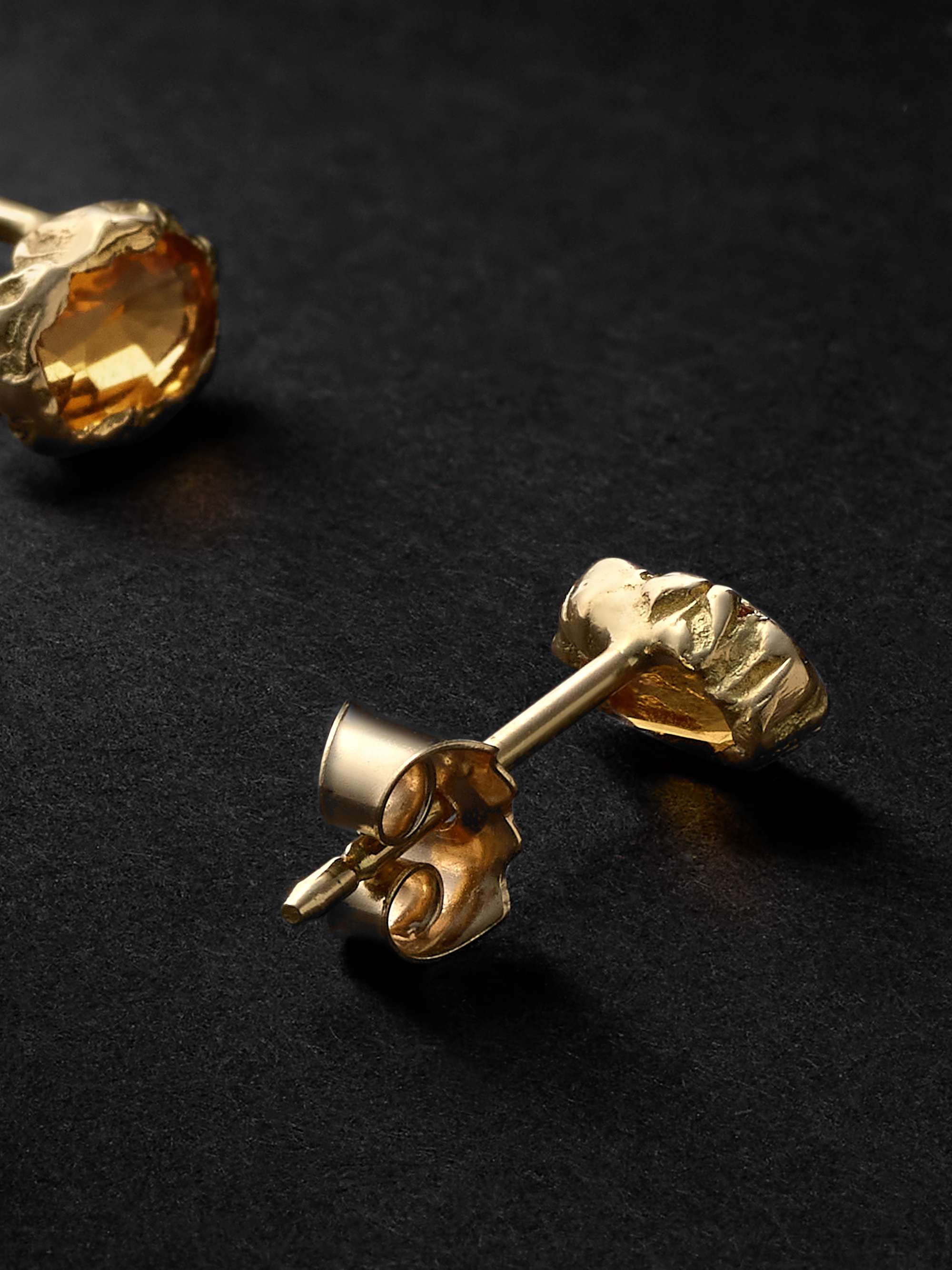 HEALERS FINE JEWELRY 18-Karat Gold Citrine Earrings
