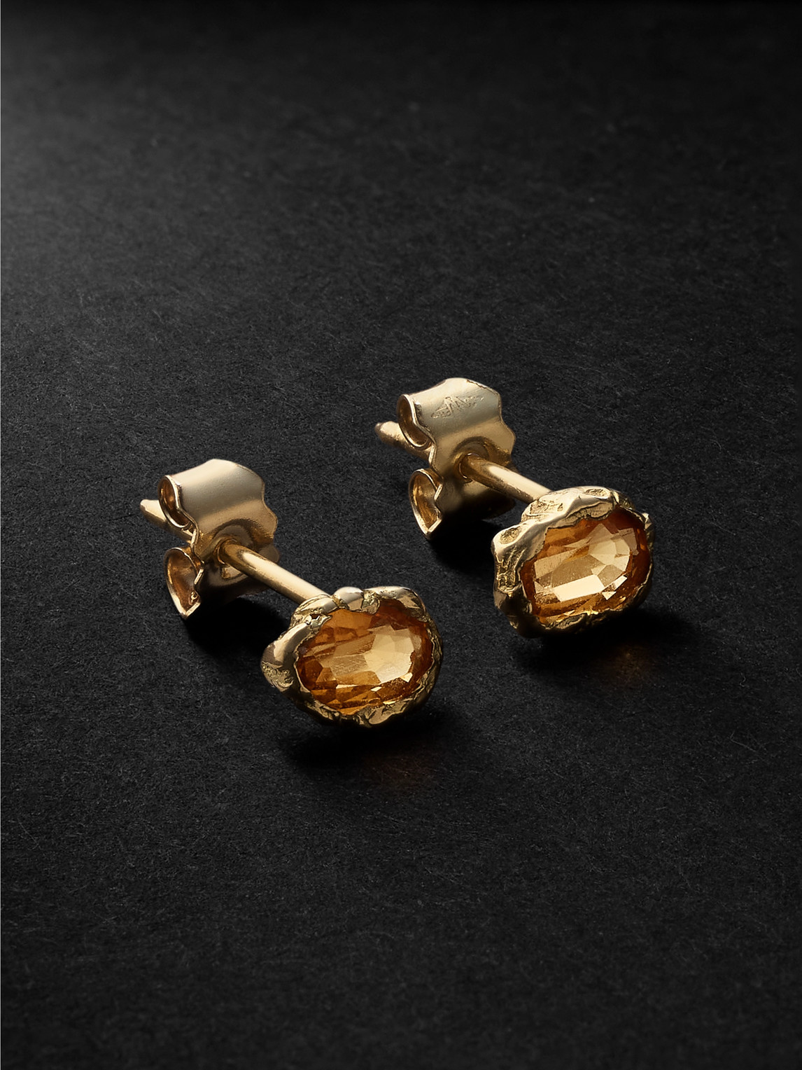 18-Karat Gold Citrine Earrings