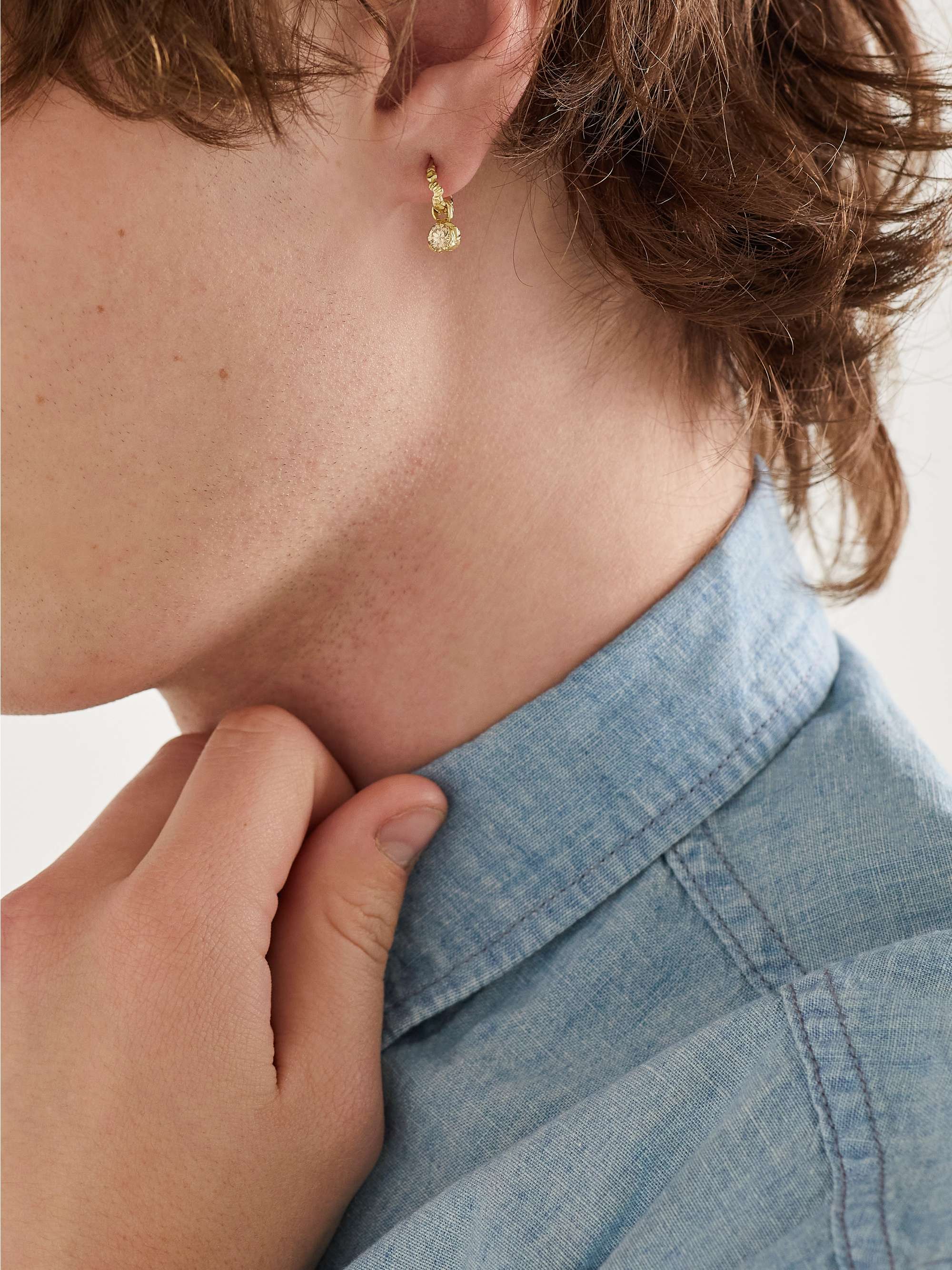 Blue Mini Dado White Gold Single Hoop Earring | EÉRA | MR PORTER