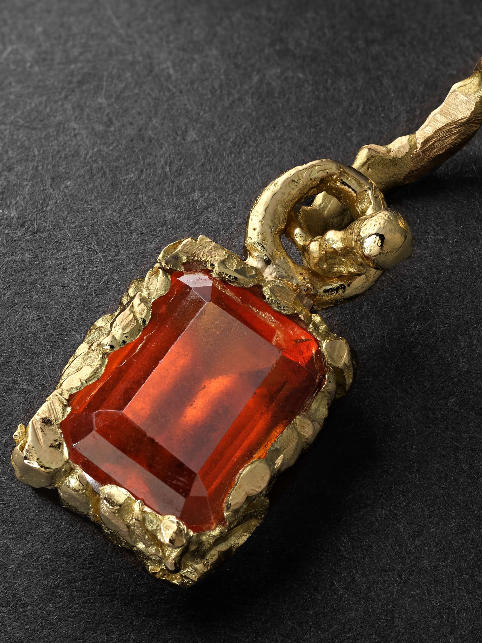 HEALERS FINE JEWELRY Gold Spessartine Single Ear Cuff
