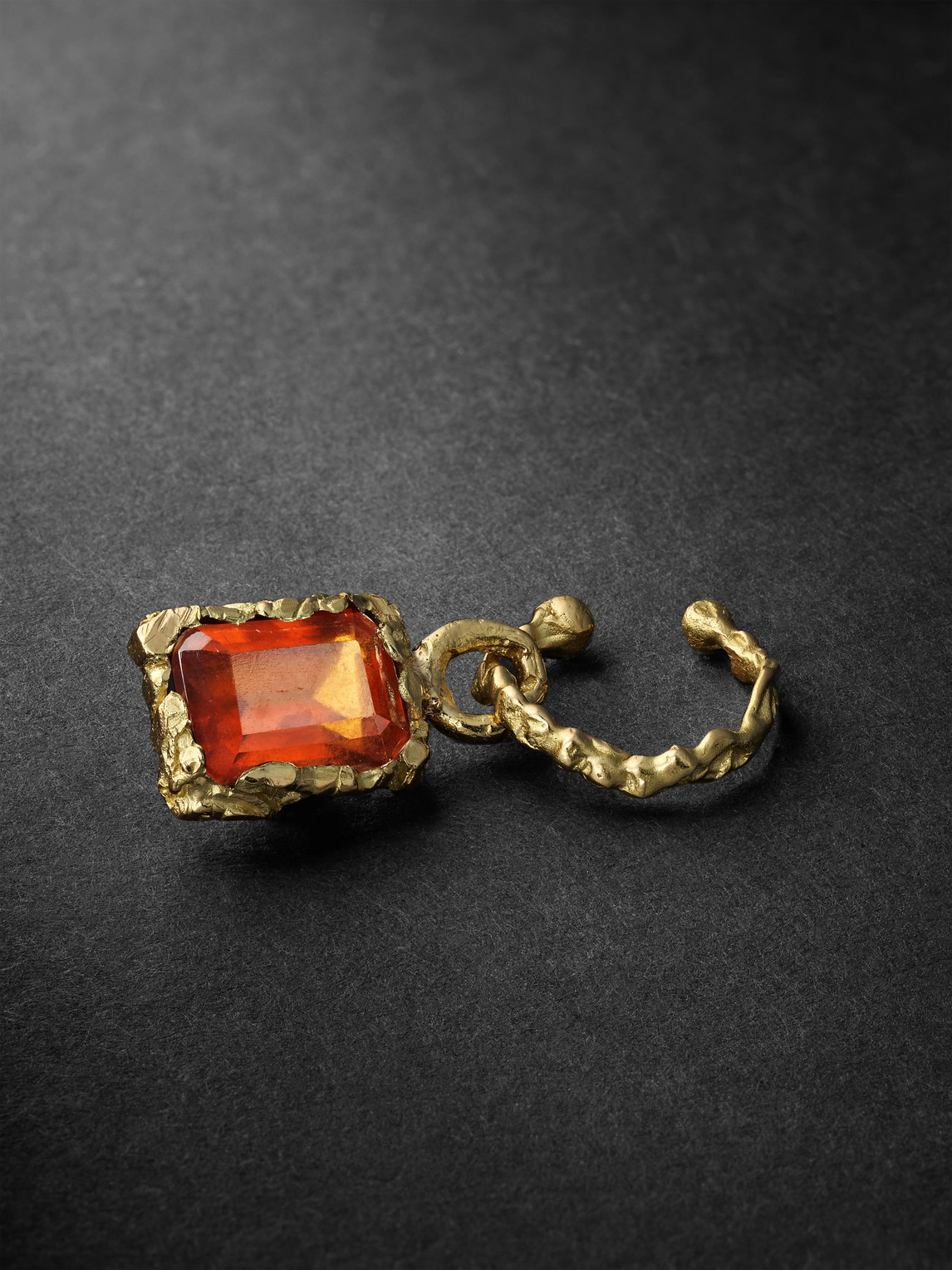 HEALERS FINE JEWELRY - Gold Spessartine Single Ear Cuff - Men - Gold