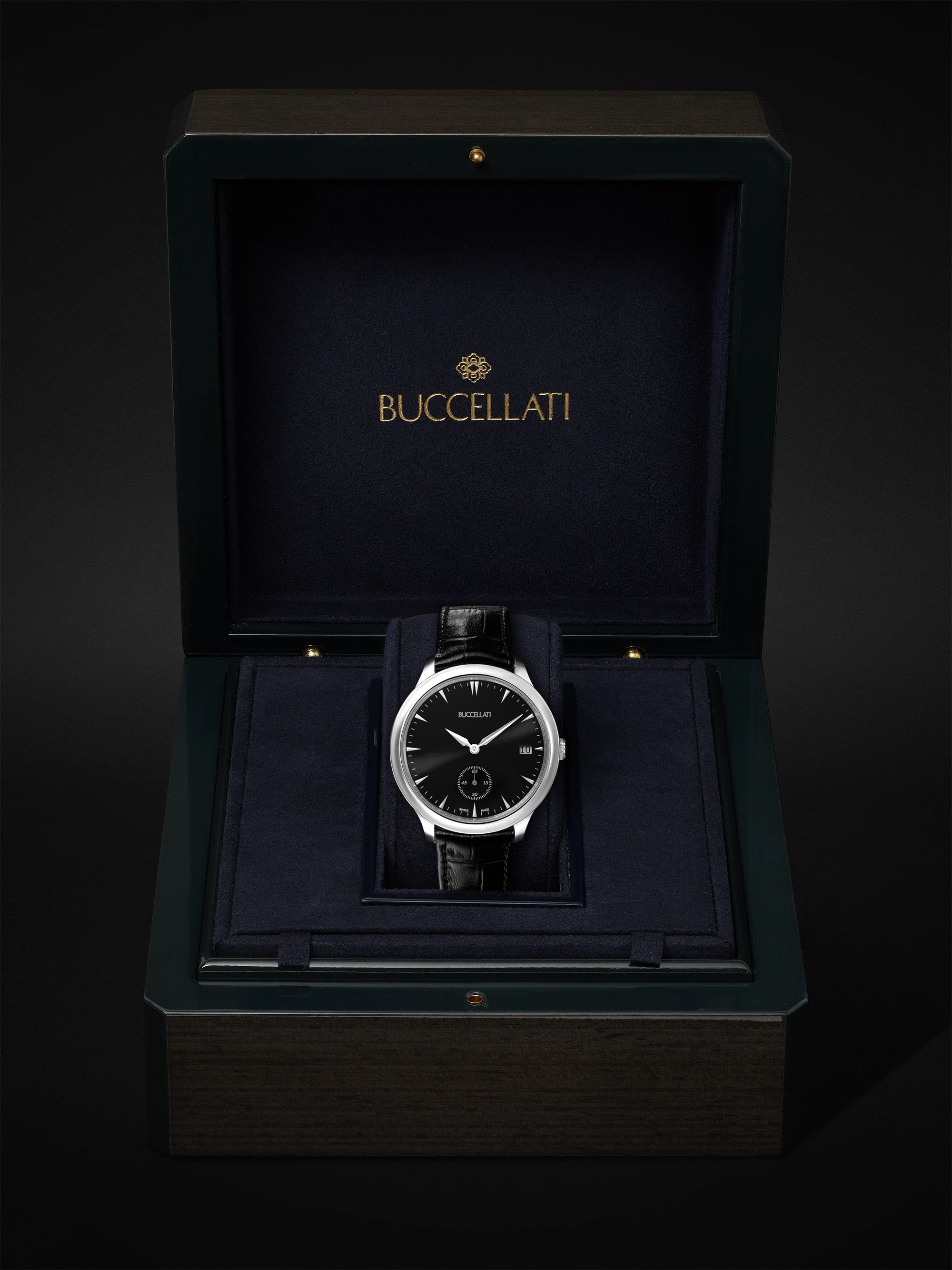 BUCCELLATI Ornatino Automatic 42mm 18-Karat White Gold and Croc-Effect Leather Watch, Ref. No. WAUMGE014581