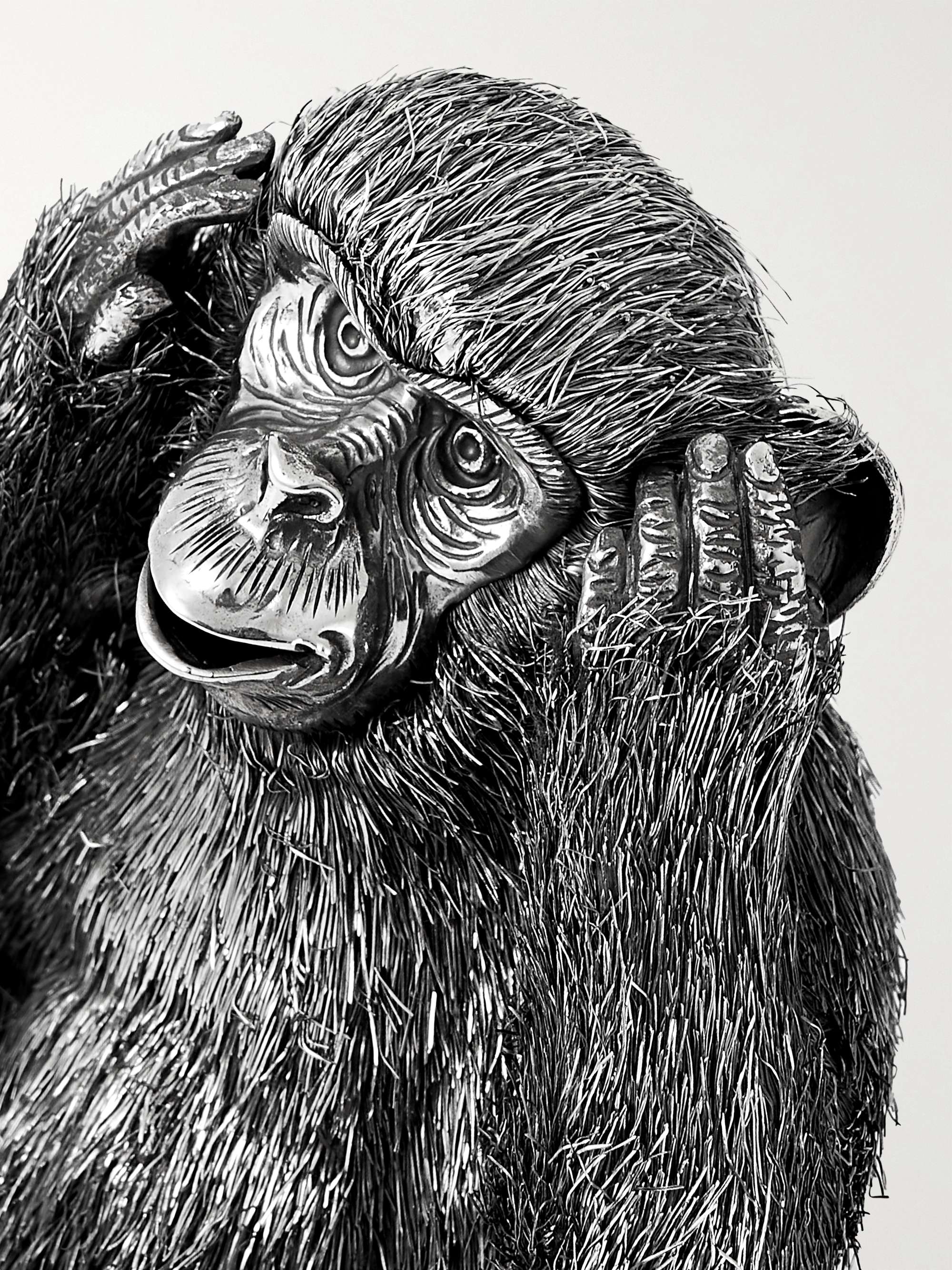 BUCCELLATI Hear-No-Evil Monkey Silver Ornament