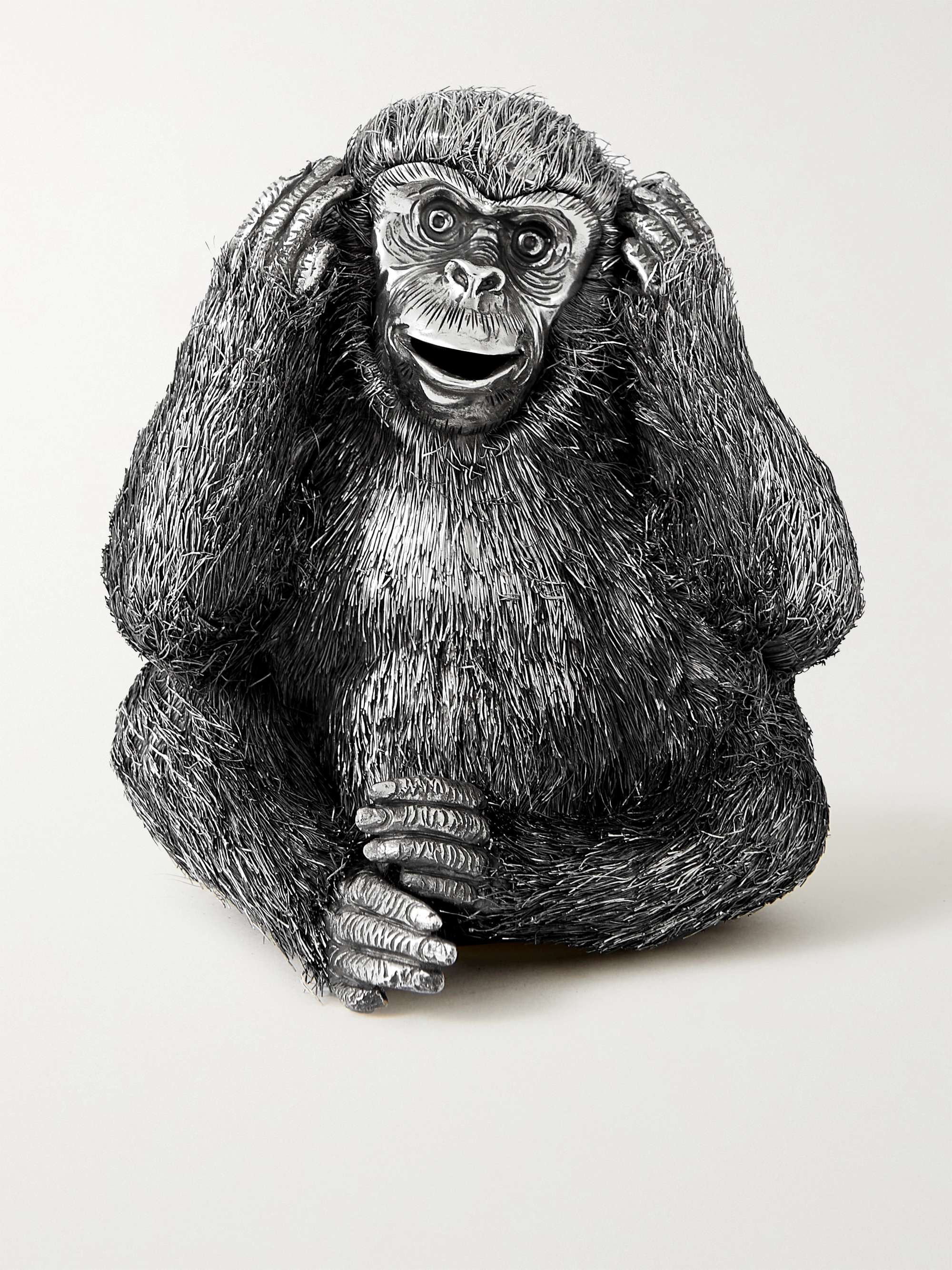 BUCCELLATI Hear-No-Evil Monkey Silver Ornament