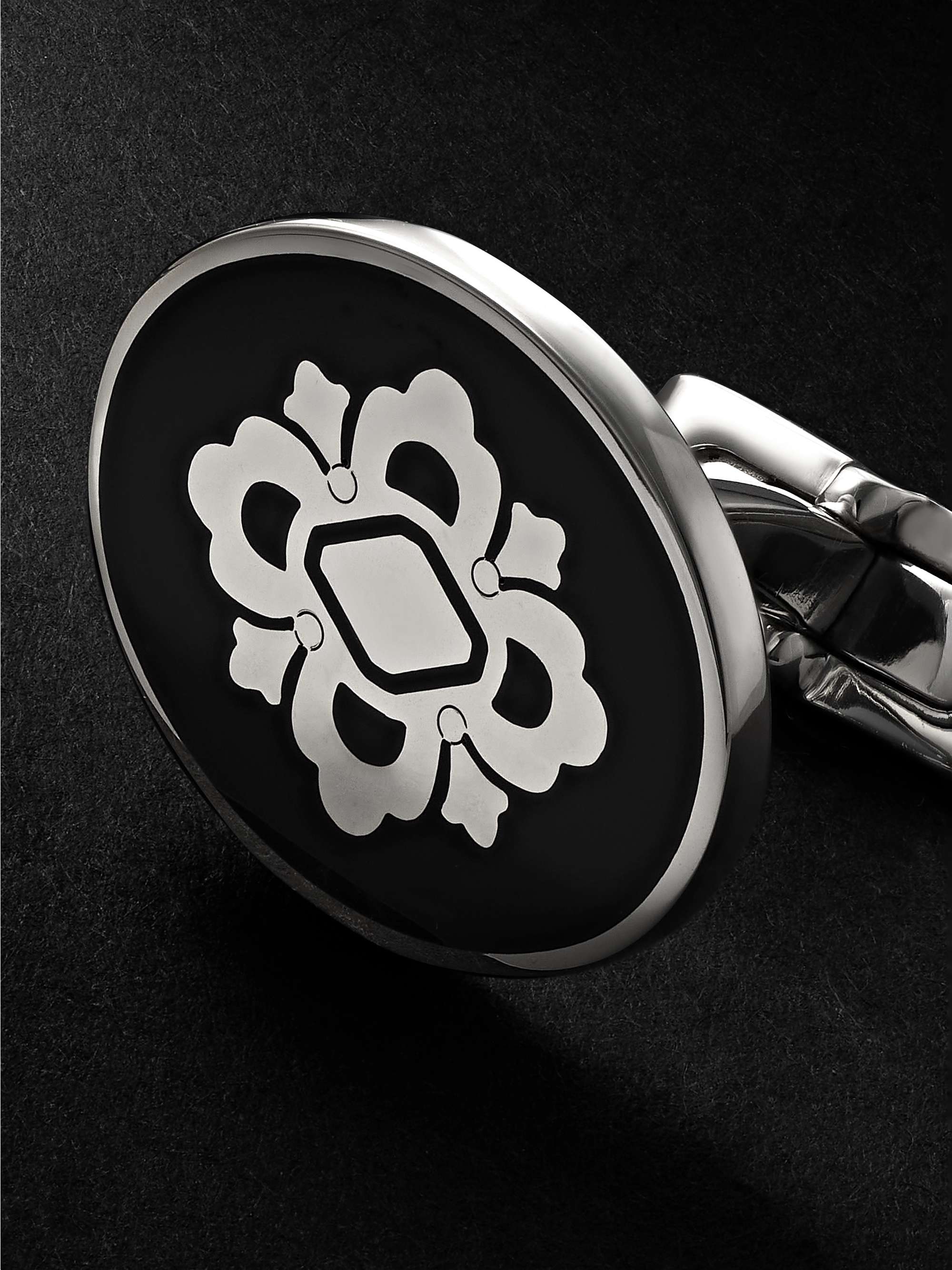 BUCCELLATI Opera Silver and Enamel Cufflinks