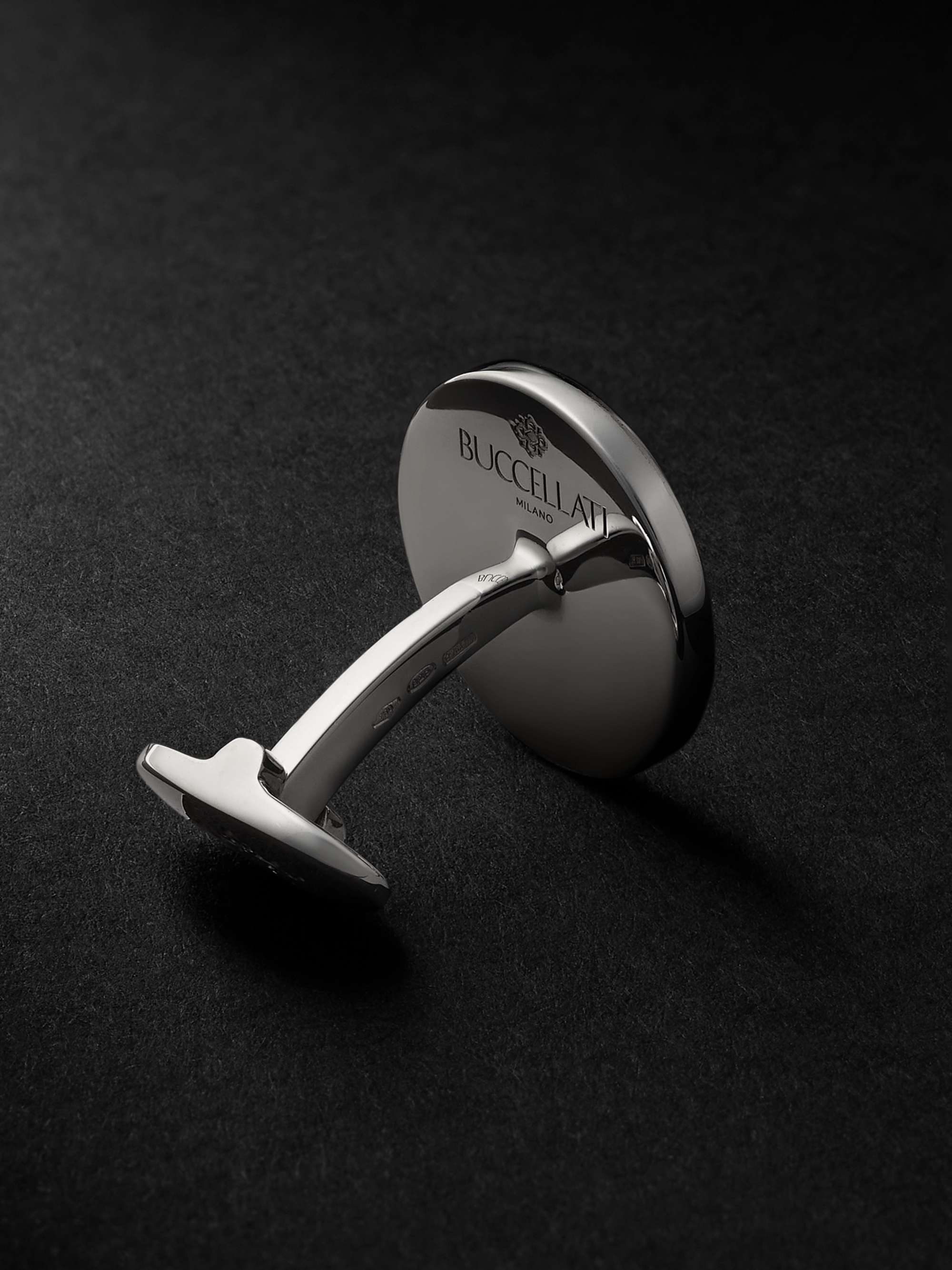 BUCCELLATI Ornatino Small Gold-Plated and Silver Cufflinks