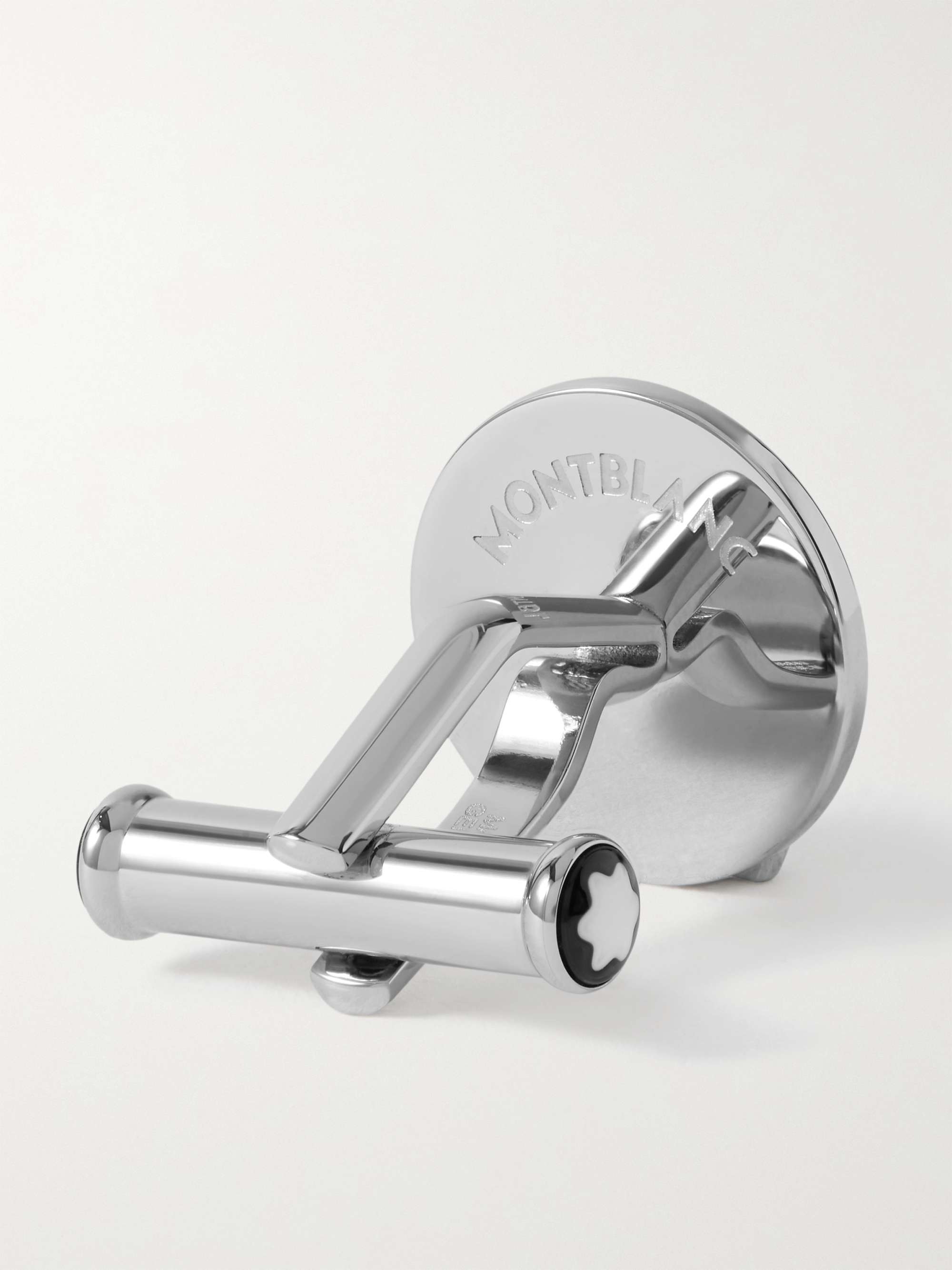 MONTBLANC Meisterstück Around the World in 80 Days Stainless Steel, Mother-of-Pearl and Enamel Cufflinks
