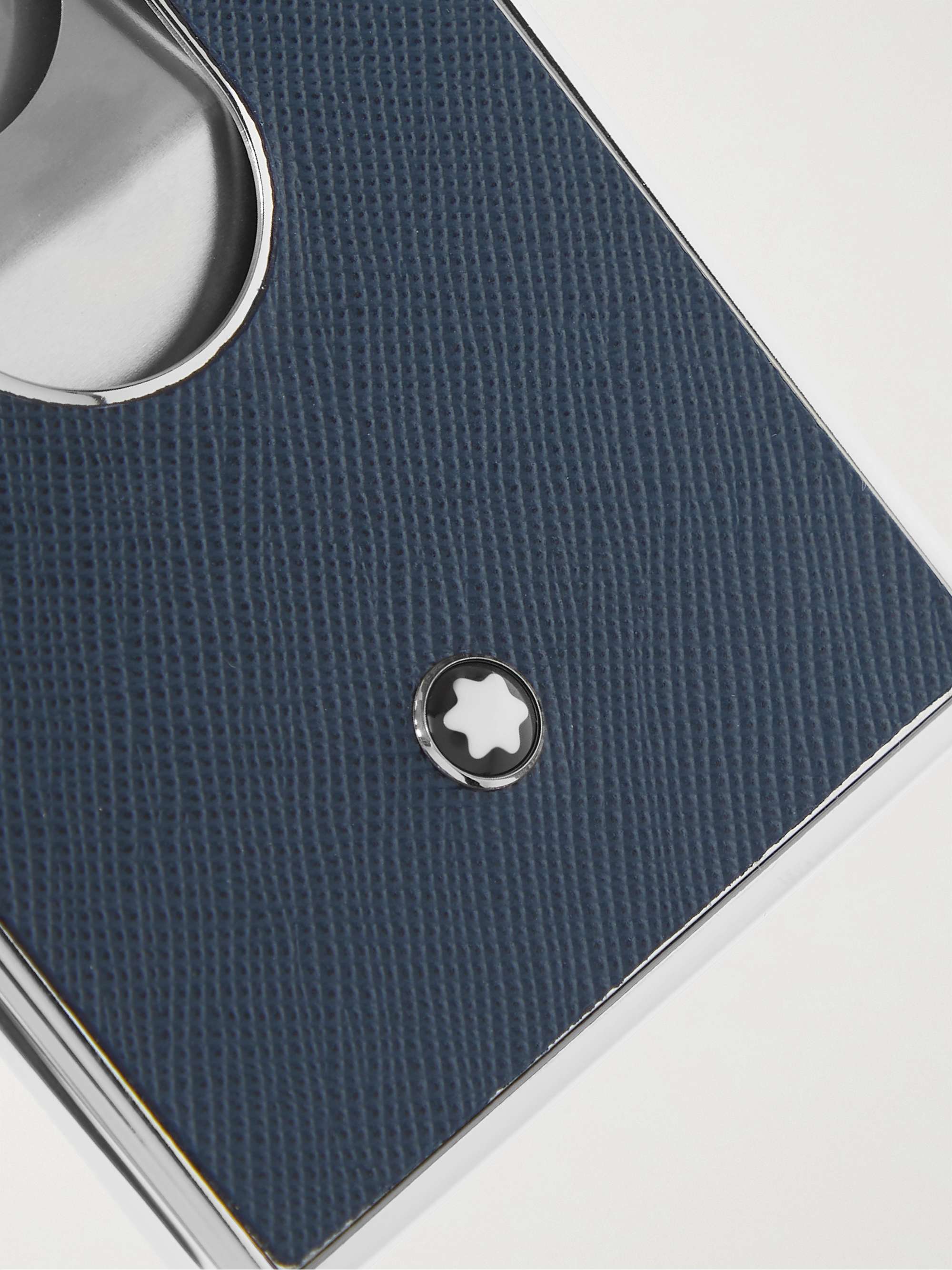 MONTBLANC Sartorial Cross-Grain Leather and Silver-Tone Card Case