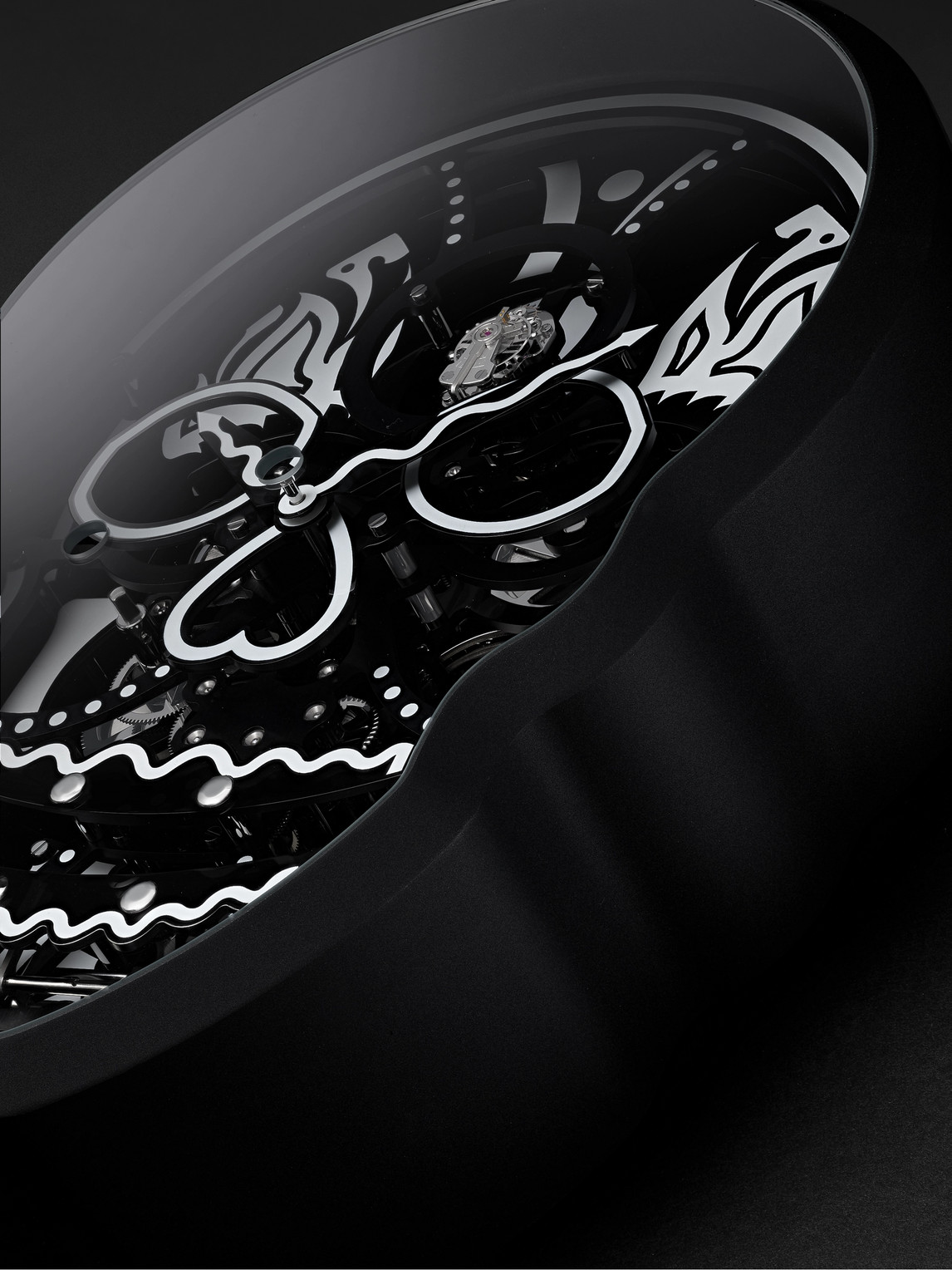  L’épée 1839 - Fiona Krüger Vanitas Limited Edition Hand-wound Palladium-coated And Pvd Wall Clock - Men - Black 