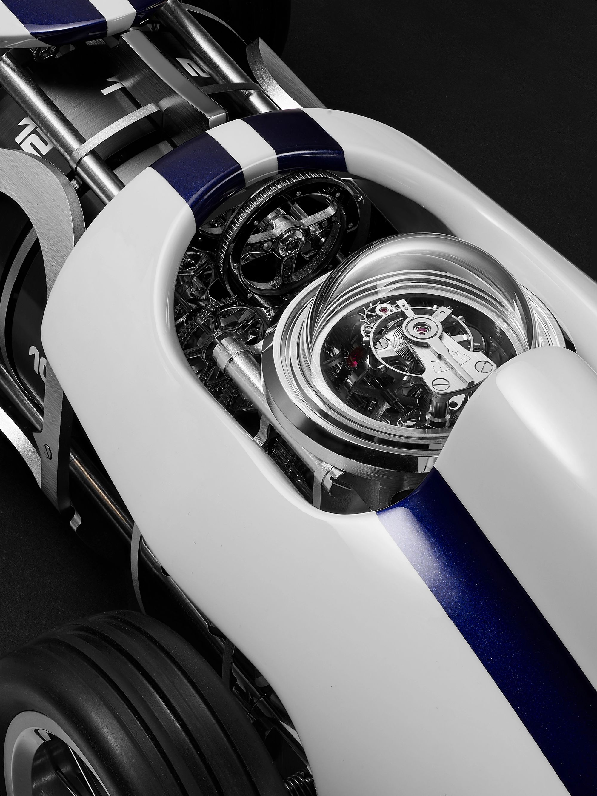 L’ÉPÉE 1839 Time Fast D8 Limited Edition Hand-Wound Nickel- and Palladium-Plated, Stainless Steel and Aluminium Table Clock, Ref. No. 74.6004/184