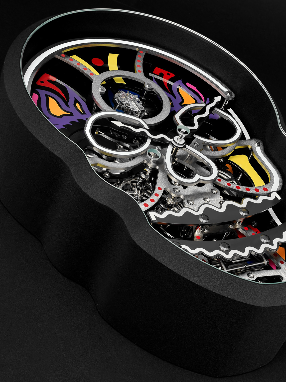  L’épée 1839 - Fiona Krüger Vanitas Limited Edition Hand-wound Palladium-coated Wall Clock - Men - Black 