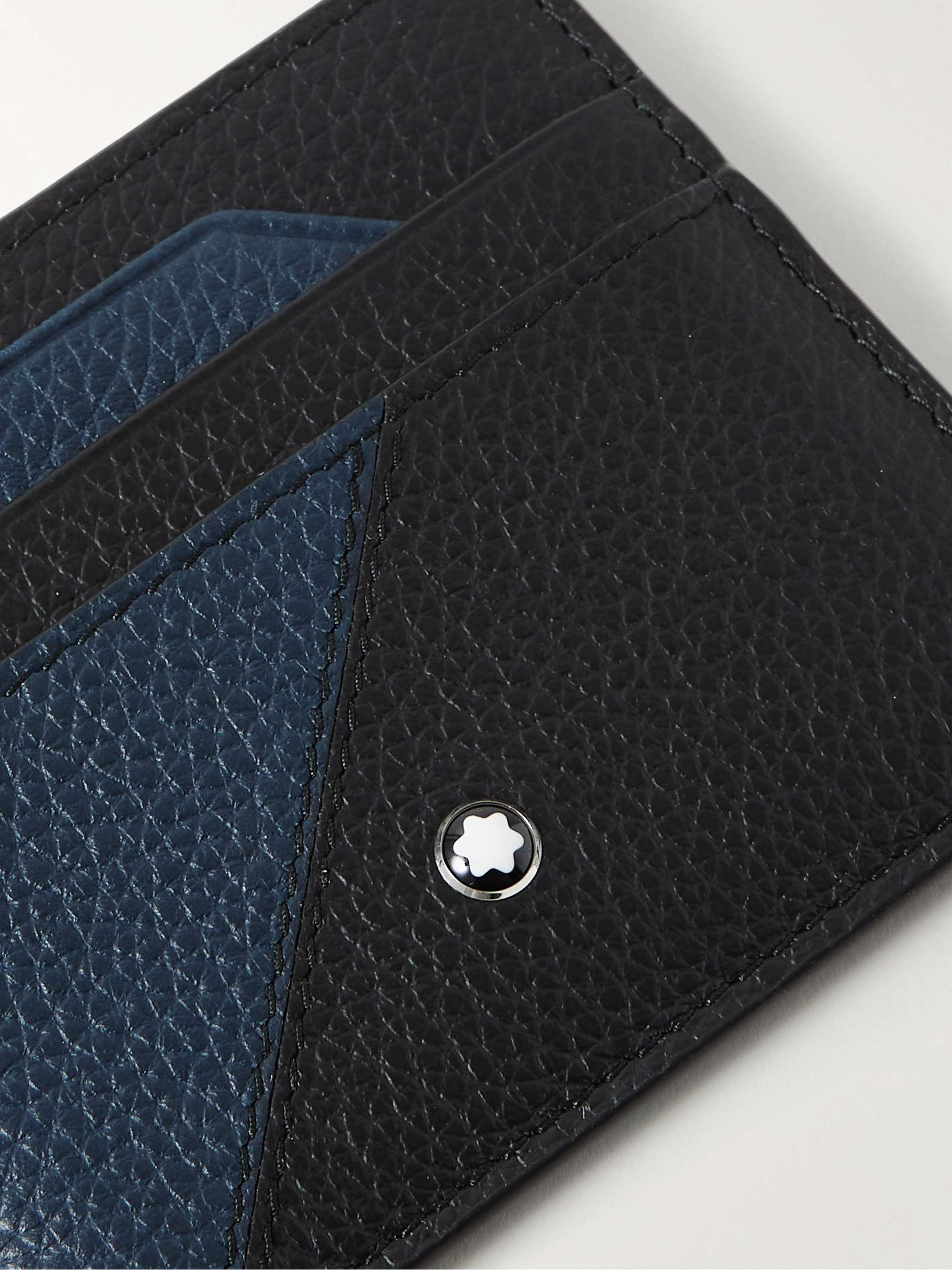 MONTBLANC Two-Tone Full-Grain Leather Cardholder