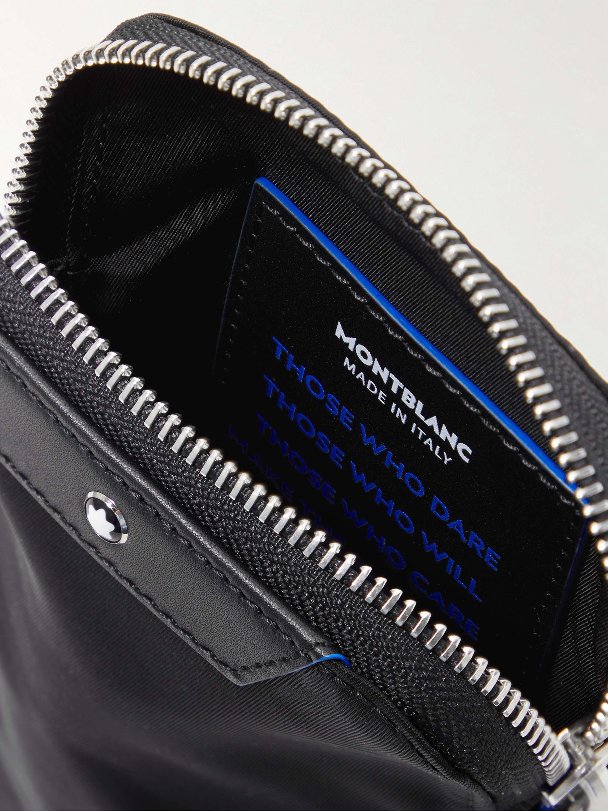 MONTBLANC Blue Spirit Leather-Trimmed ECONYL Messenger Bag