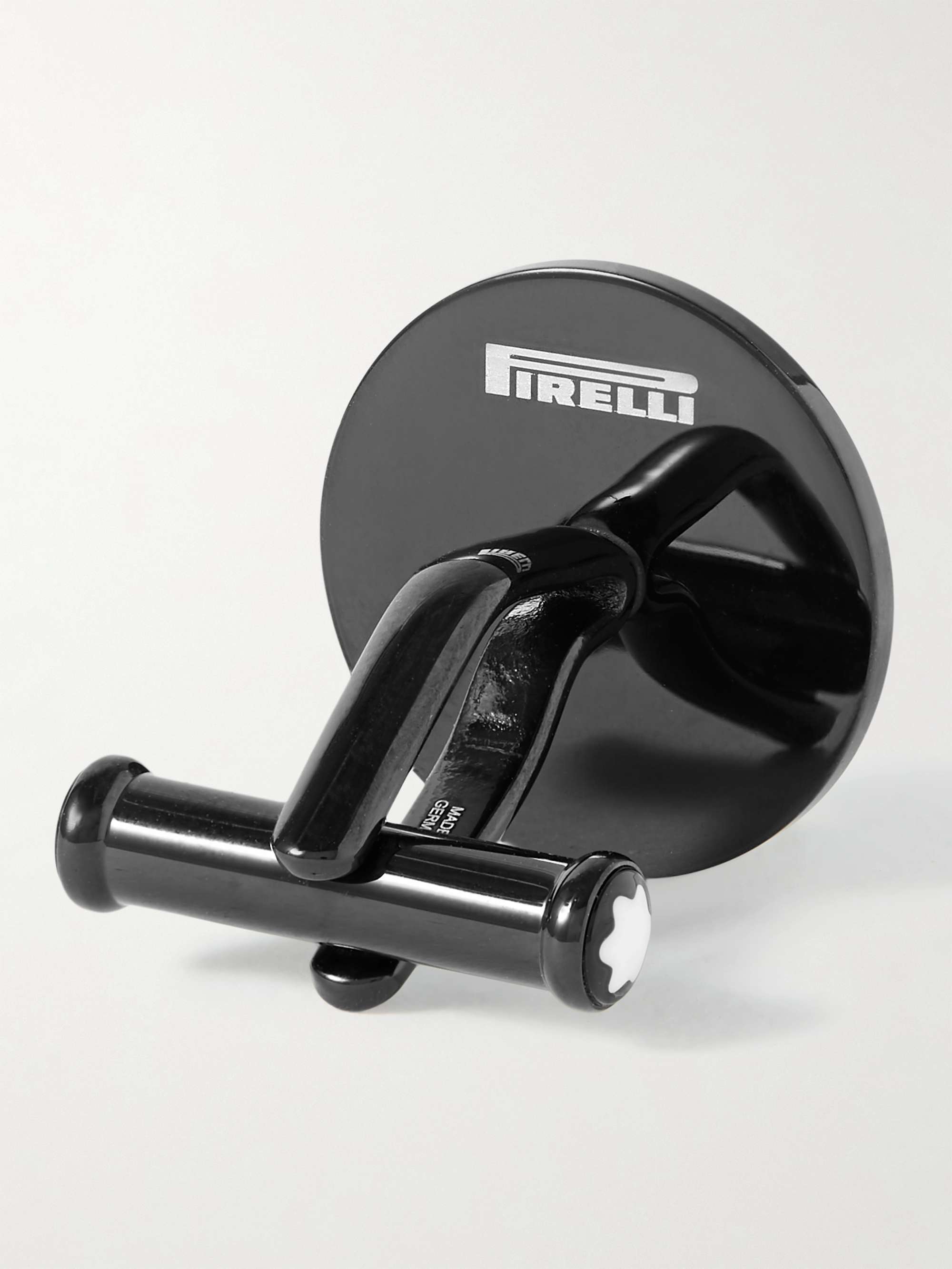MONTBLANC + Pirelli Meisterstück Great Masters Stainless Steel and Lacquered Cufflinks