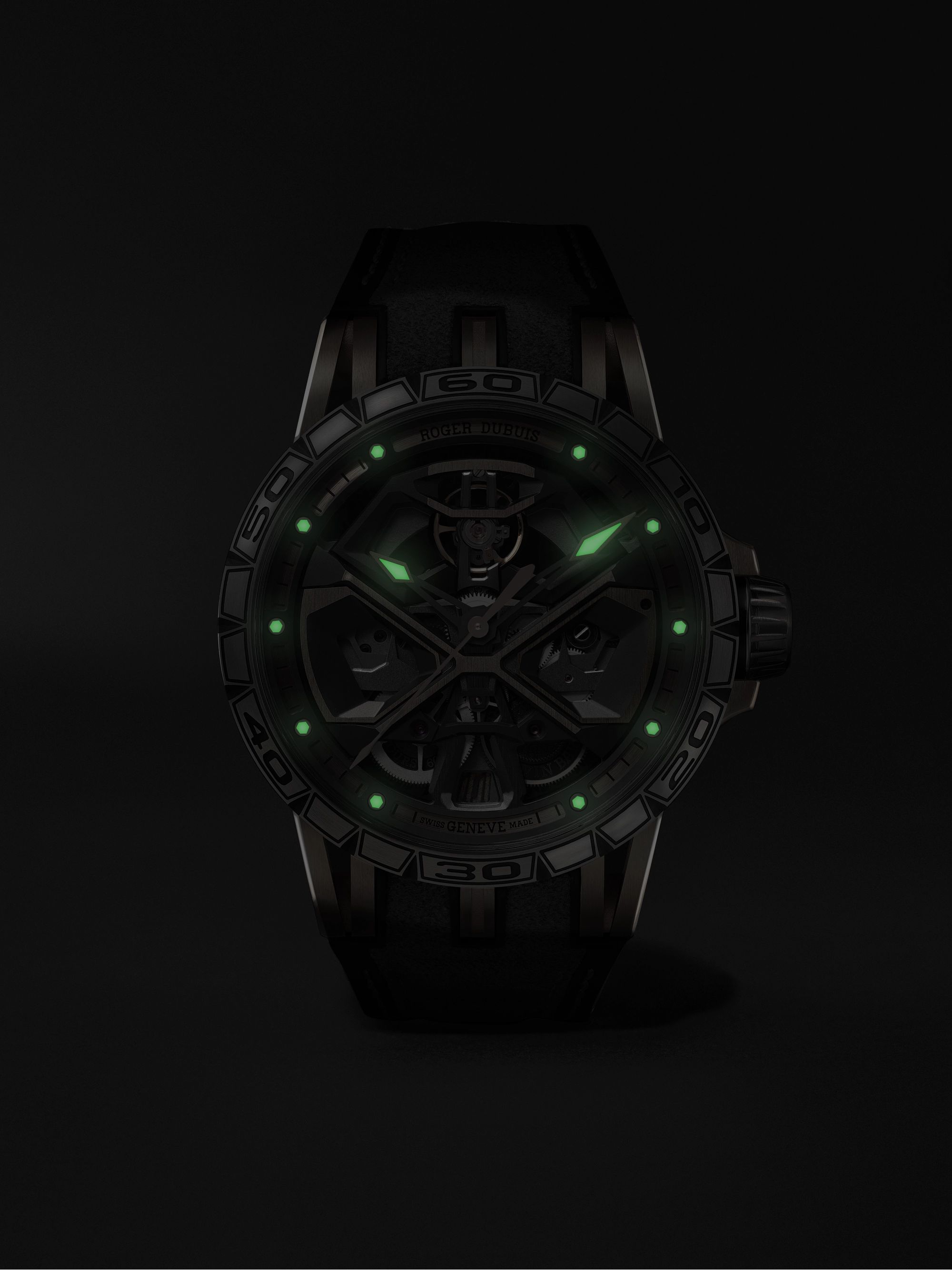 ROGER DUBUIS Excalibur Spider Huracán Automatic 45mm 18-Karat Pink Gold, Titanium and Rubber Watch, Ref. No. RDDBEX0750