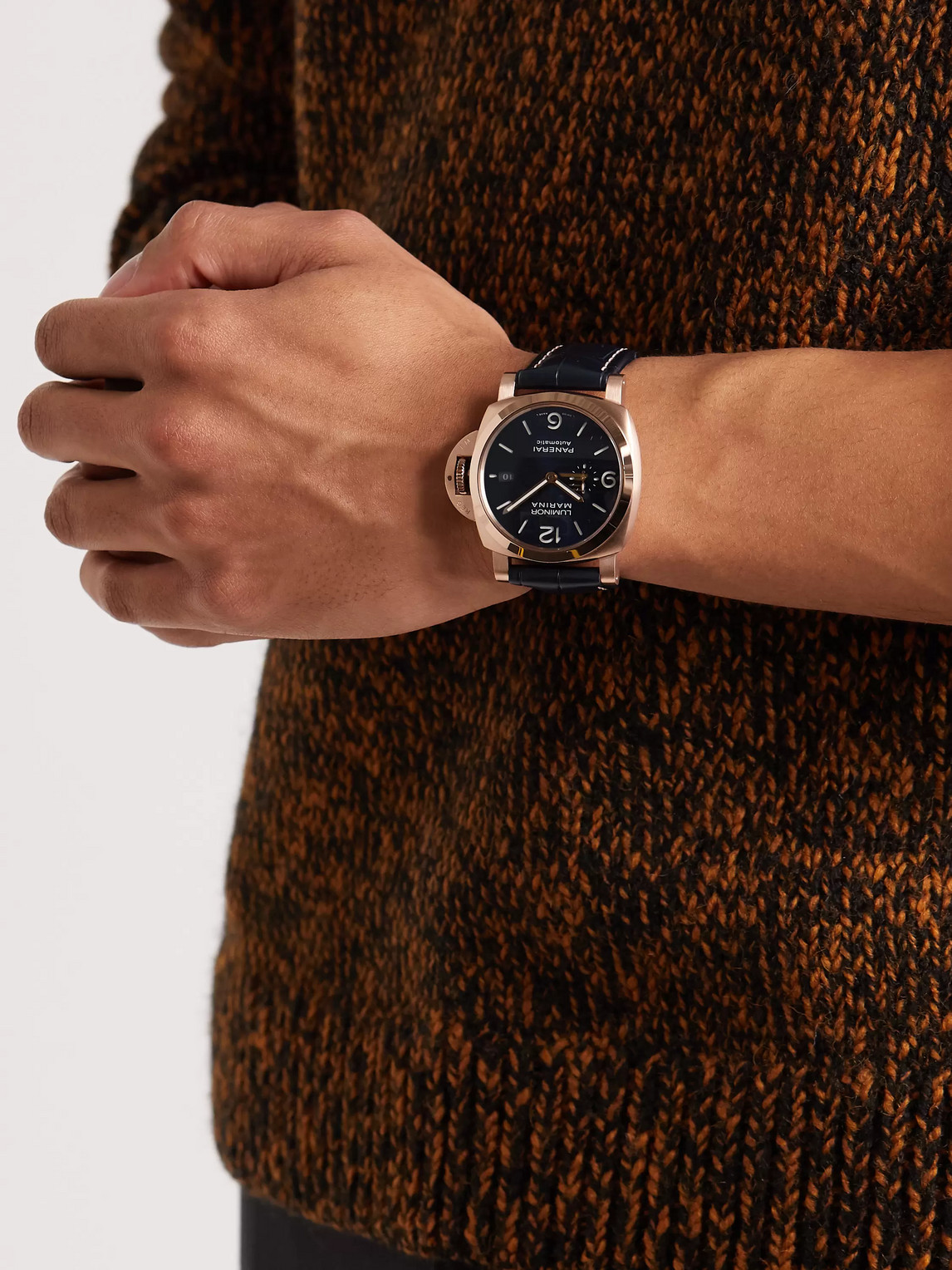 Luminor Marina Sole Blu Automatic Goldtech Watch, Ref. PAM01112 — 2