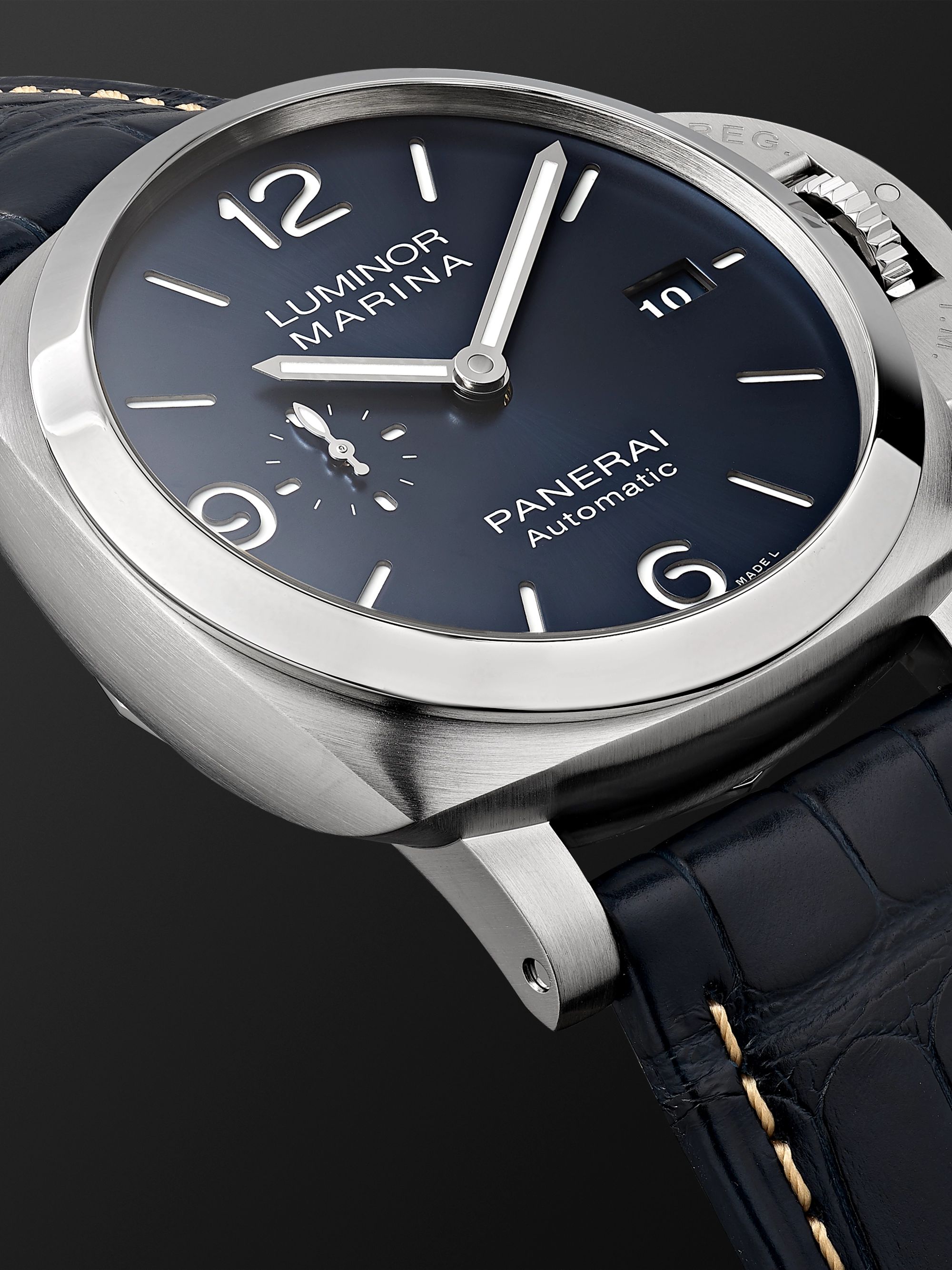 PANERAI Luminor Marina Automatic 44mm Stainless Steel and Alligator Watch, Ref. No. PAM01313