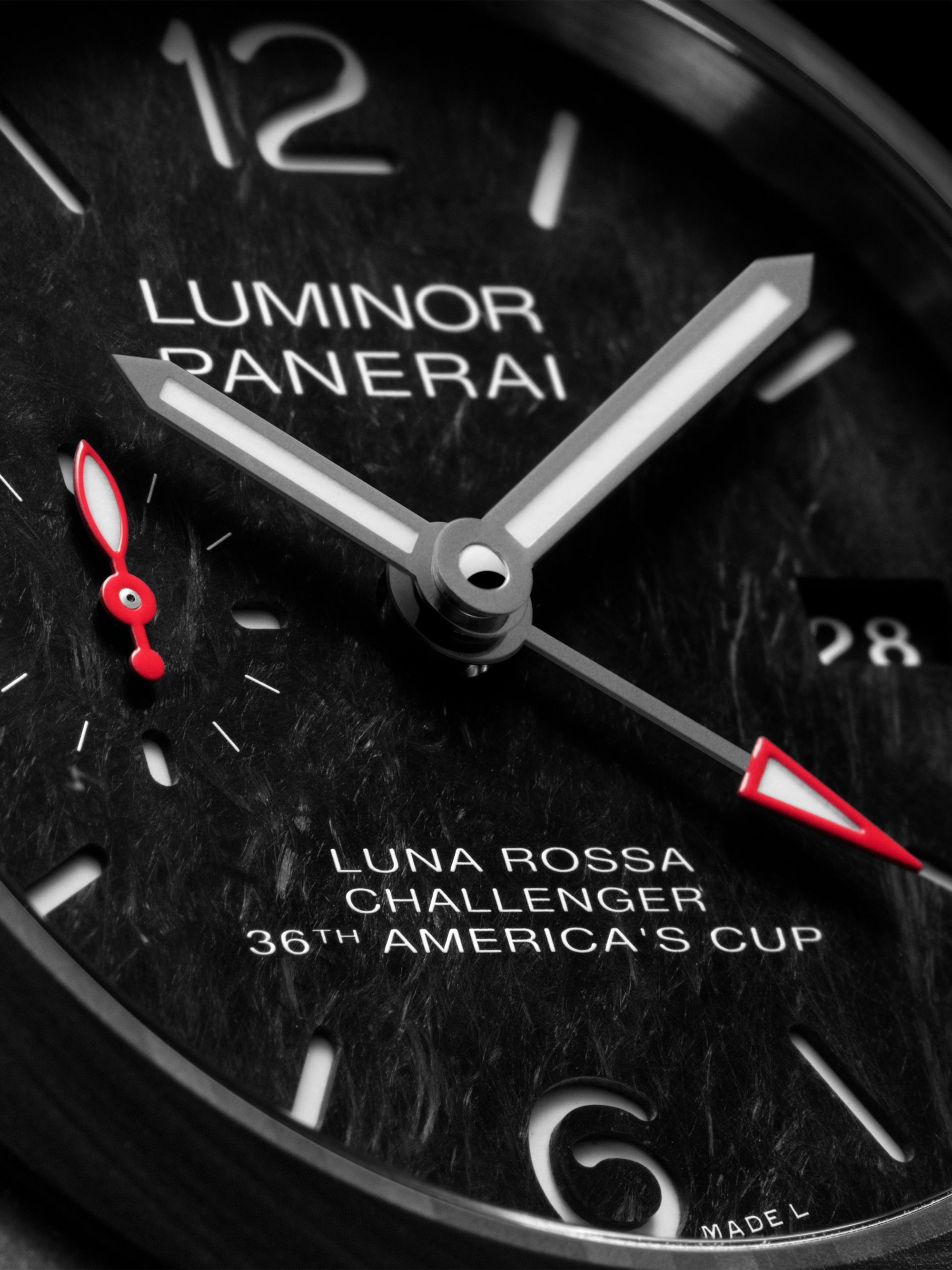 PANERAI Luminor Luna Rossa GMT Limited Edition Automatic 42mm Titanium and Alligator Watch, Ref. No. PAM01096
