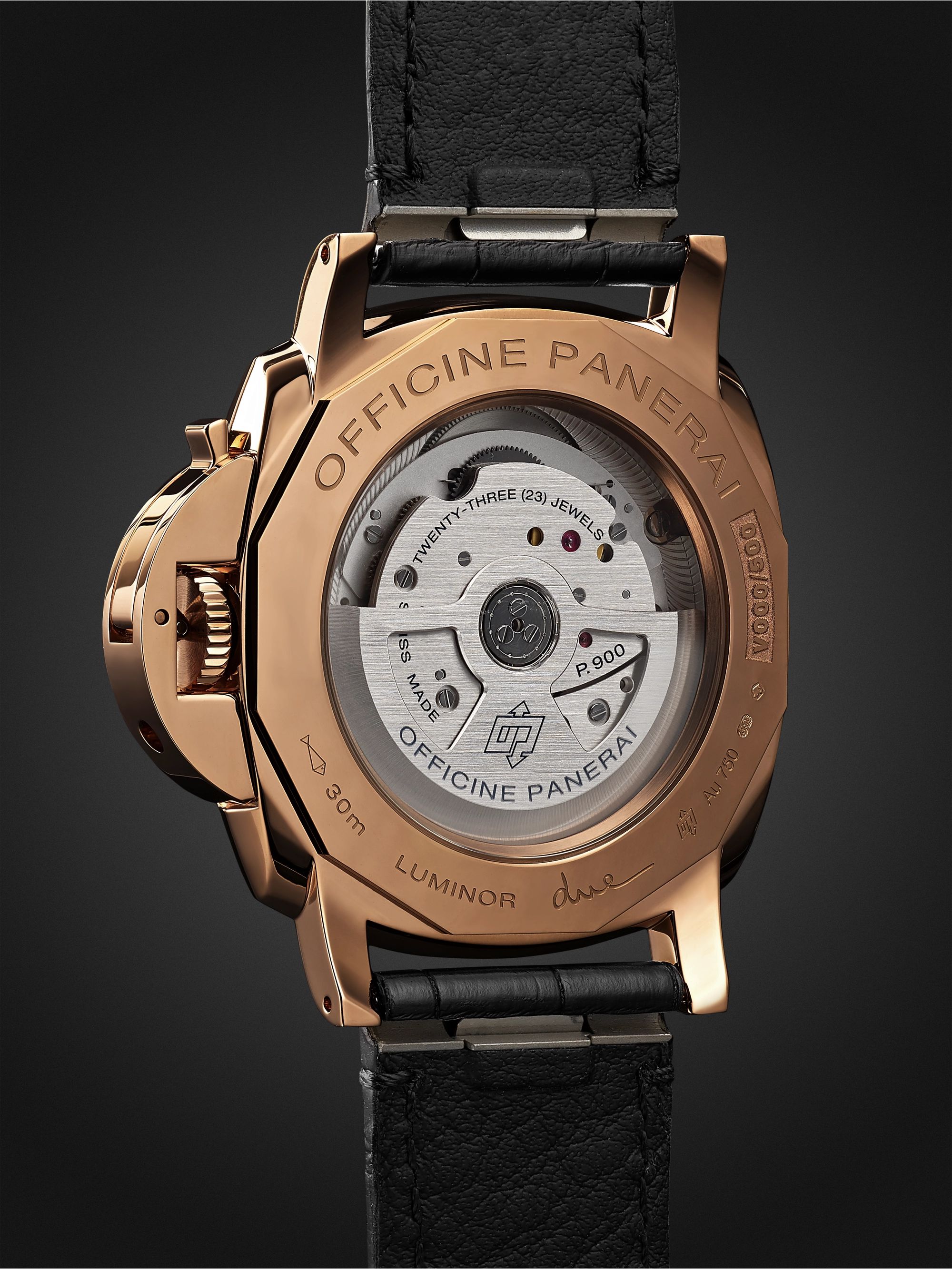 PANERAI Luminor Due Automatic 42mm Goldtech and Alligator Watch, Ref. No. PAM01041