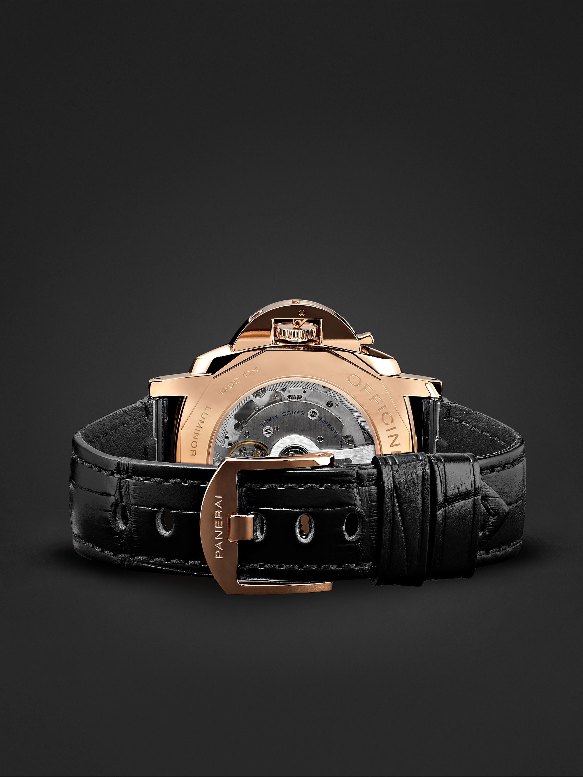 PANERAI Luminor Due Automatic 42mm Goldtech and Alligator Watch, Ref. No. PAM01041