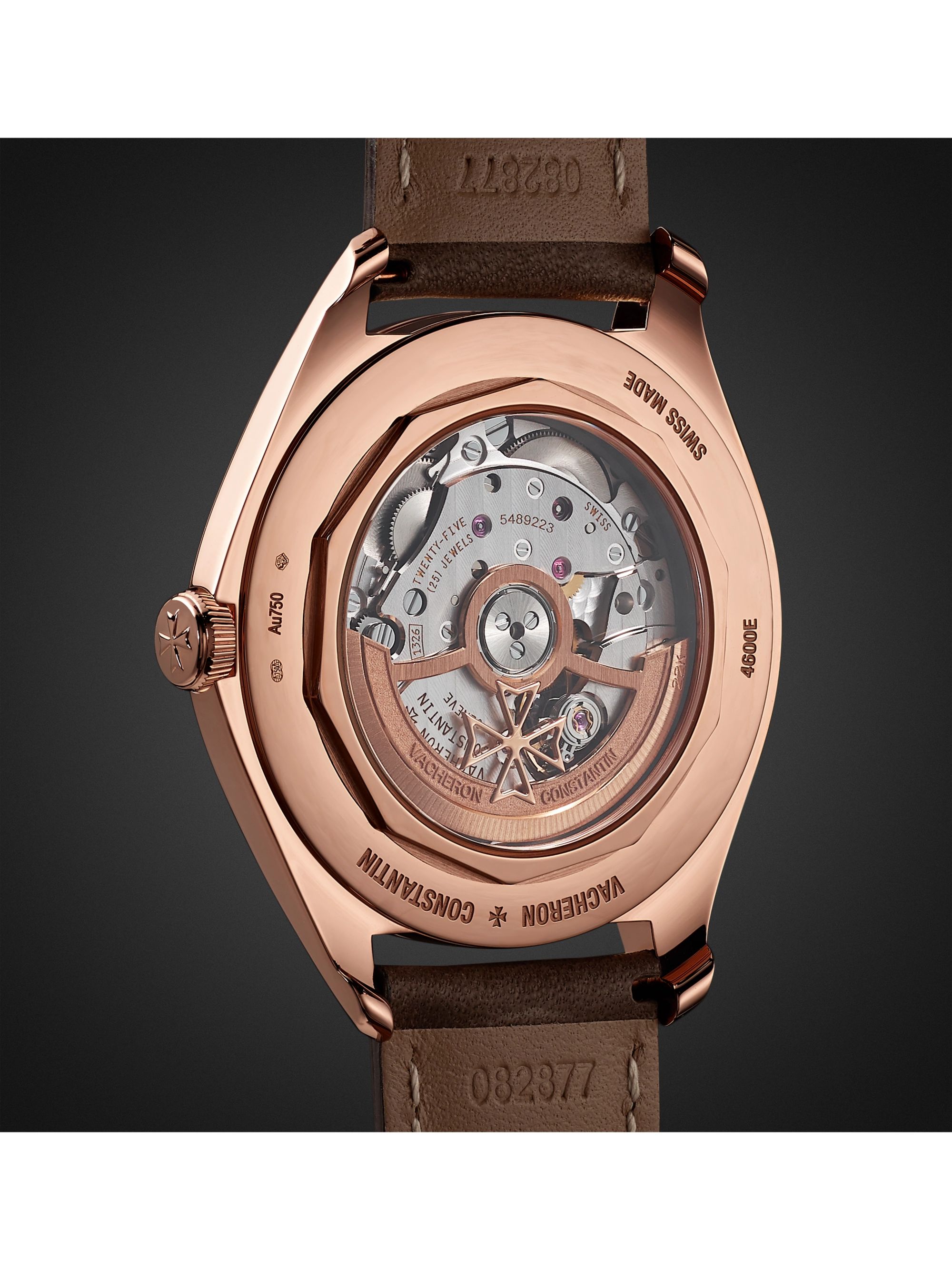 VACHERON CONSTANTIN Fiftysix Automatic 40mm 18-Karat Pink Gold and Leather Watch, Ref. No. 4600E/000R-B576