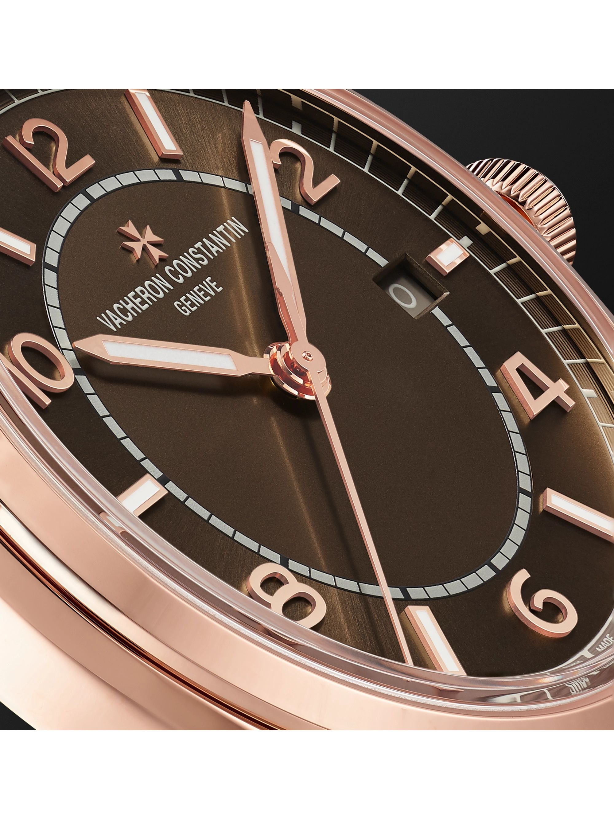VACHERON CONSTANTIN Fiftysix Automatic 40mm 18-Karat Pink Gold and Leather Watch, Ref. No. 4600E/000R-B576
