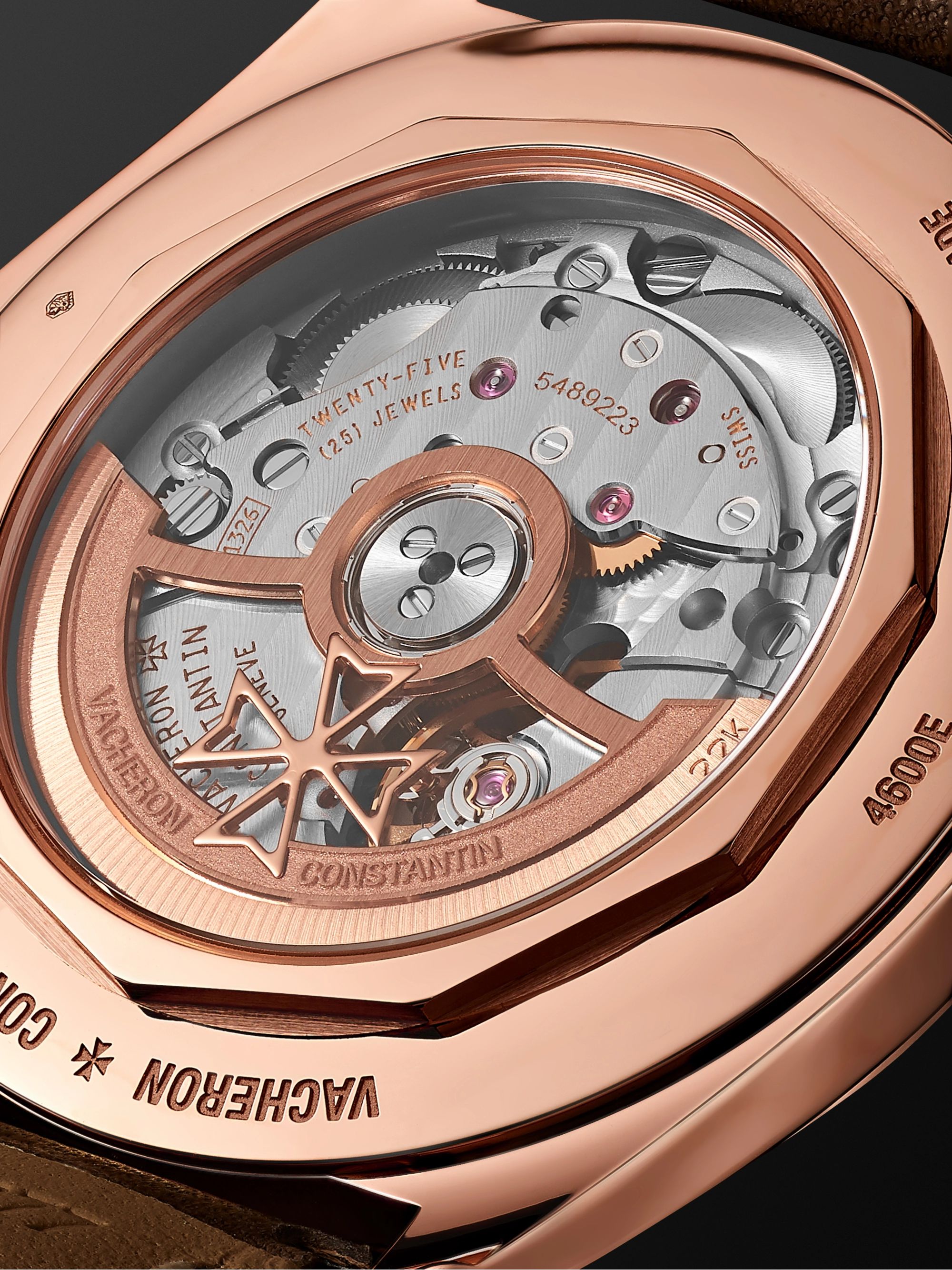 VACHERON CONSTANTIN Fiftysix Automatic 40mm 18-Karat Pink Gold and Leather Watch, Ref. No. 4600E/000R-B576