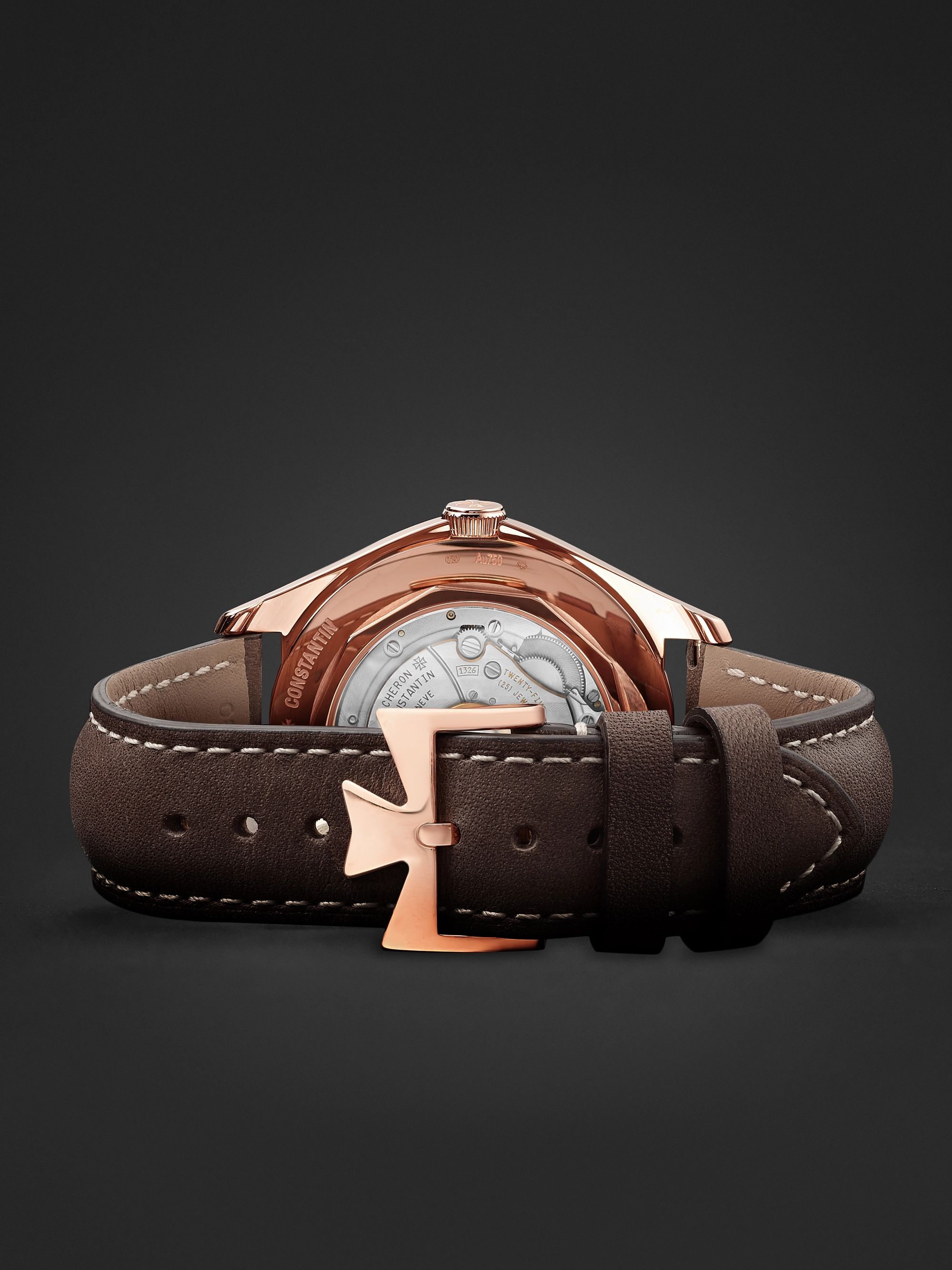 VACHERON CONSTANTIN Fiftysix Automatic 40mm 18-Karat Pink Gold and Leather Watch, Ref. No. 4600E/000R-B576