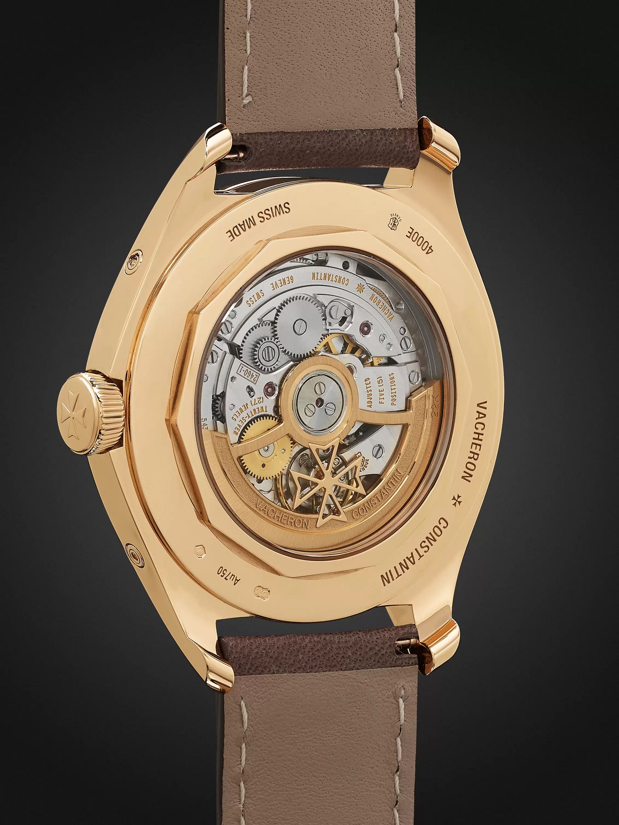 VACHERON CONSTANTIN Fiftysix Complete Calendar Automatic 40mm 18-Karat Pink Gold and Leather Watch, Ref. No. 4000E/000R-B065
