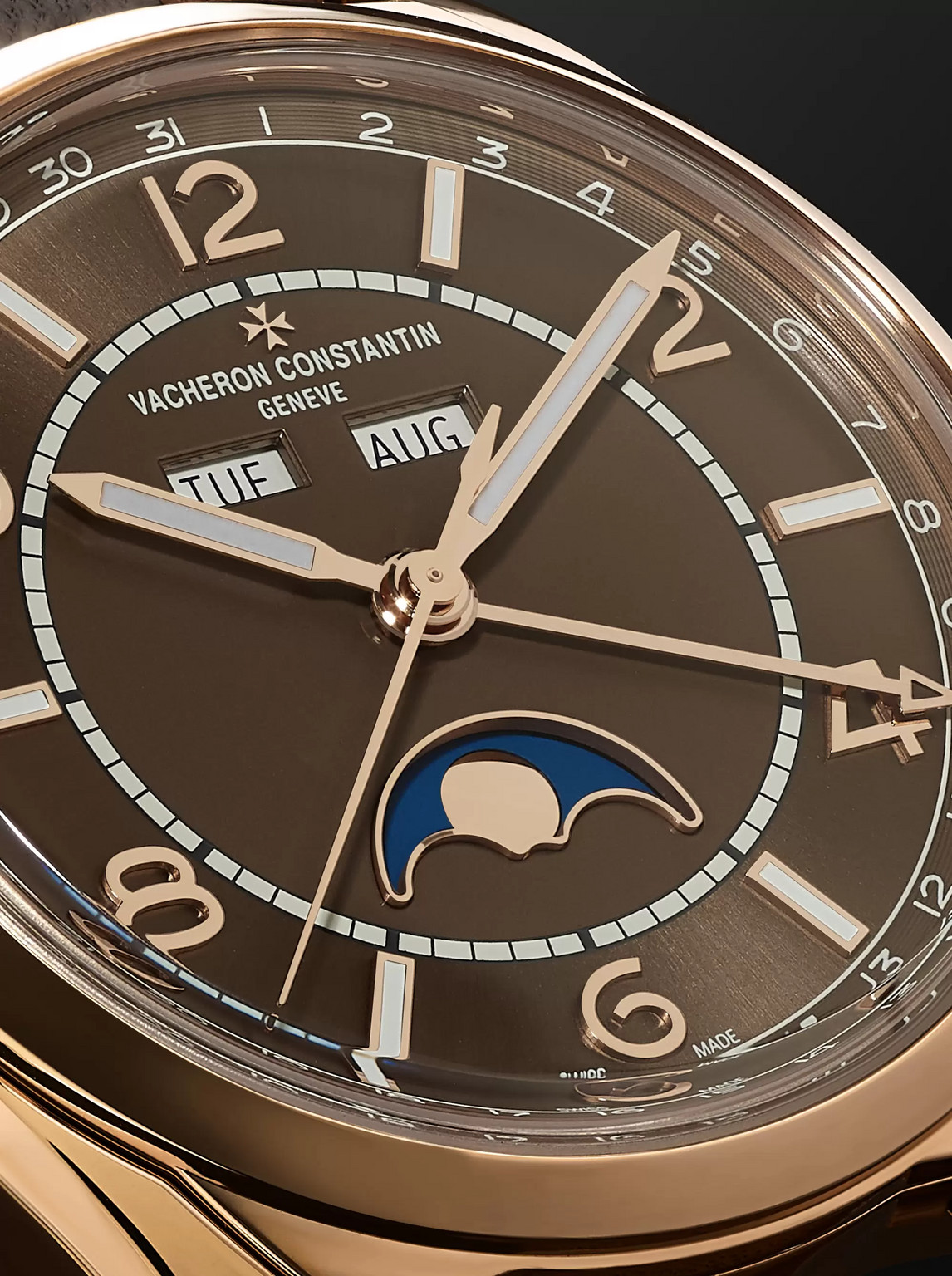 Vacheron Constantin Fiftysix Complete Calendar Automatic 40mm 18-Karat Pink  Gold and Leather Watch, Ref. No. 4000E/000R-B065 | Smart Closet