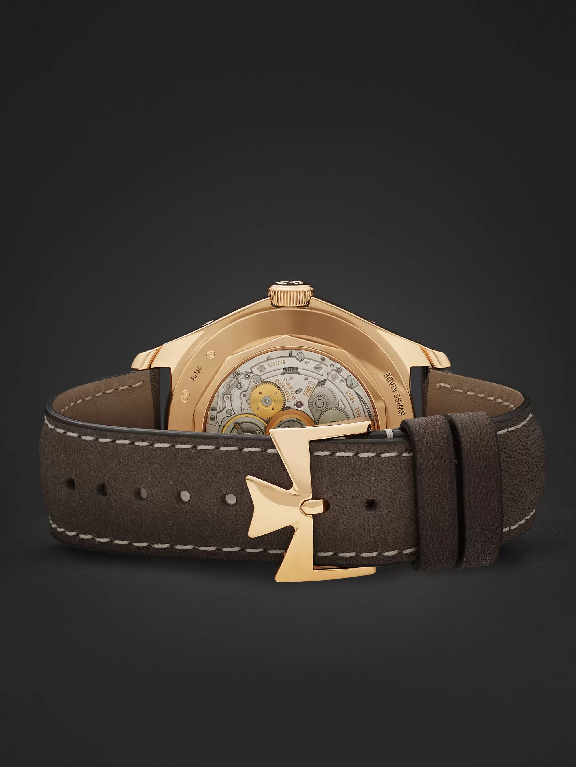 VACHERON CONSTANTIN Fiftysix Complete Calendar Automatic 40mm 18-Karat Pink Gold and Leather Watch, Ref. No. 4000E/000R-B065