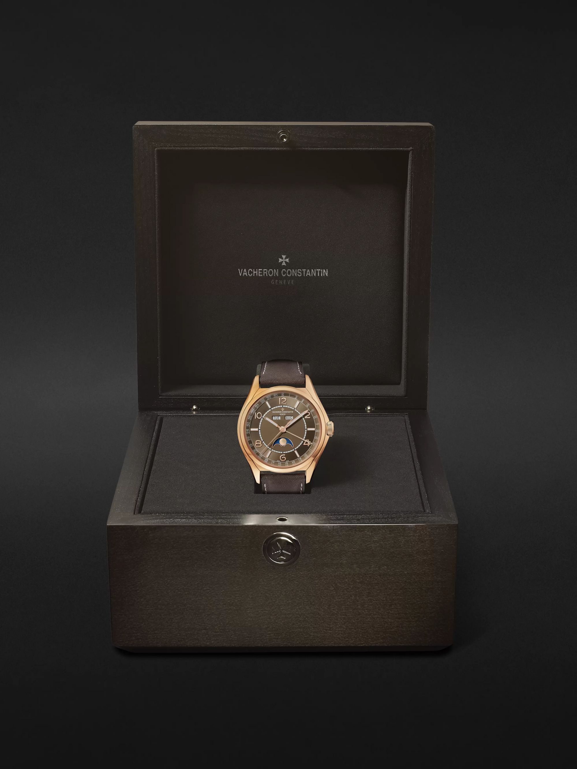 VACHERON CONSTANTIN Fiftysix Complete Calendar Automatic 40mm 18-Karat Pink Gold and Leather Watch, Ref. No. 4000E/000R-B065