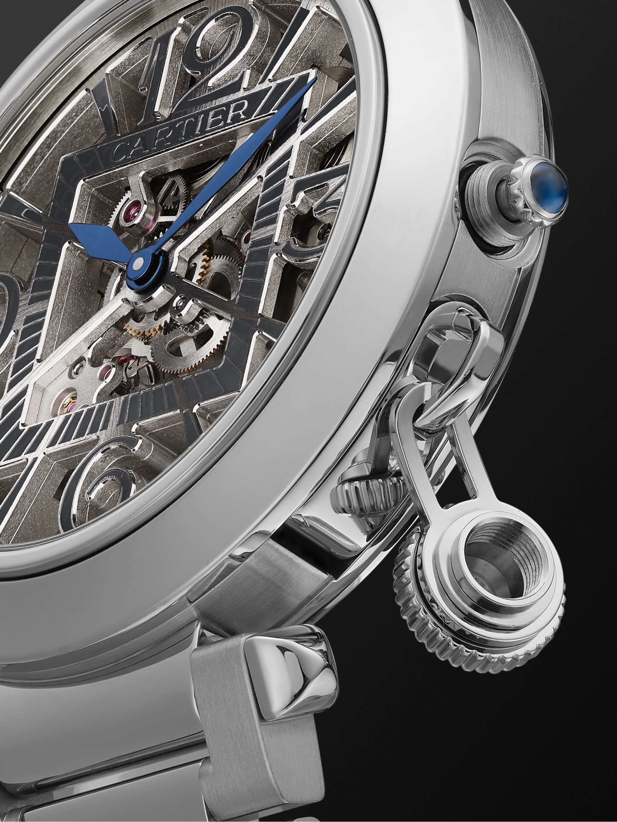 CARTIER Pasha de Cartier Automatic 41mm Interchangeable Stainless Steel and Alligator Watch, Ref. No. WHPA0007