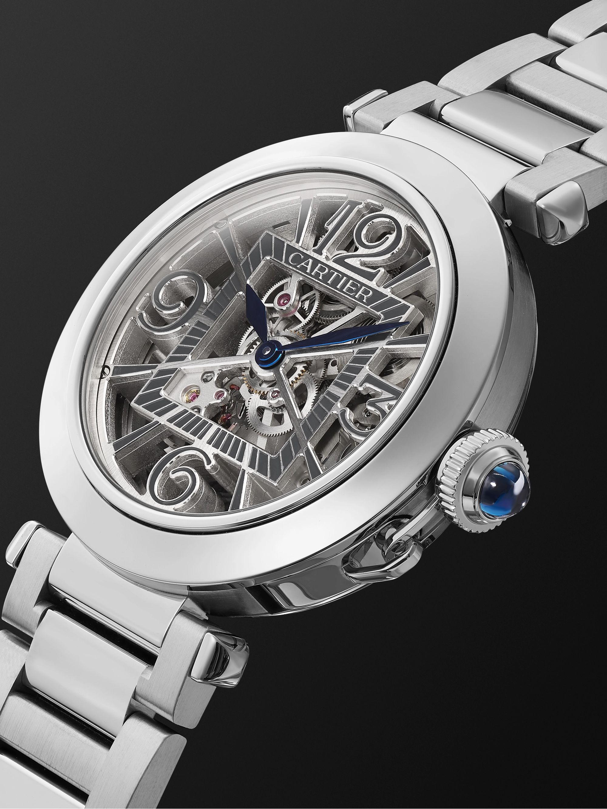 CARTIER Pasha de Cartier Automatic 41mm Interchangeable Stainless Steel and Alligator Watch, Ref. No. WHPA0007