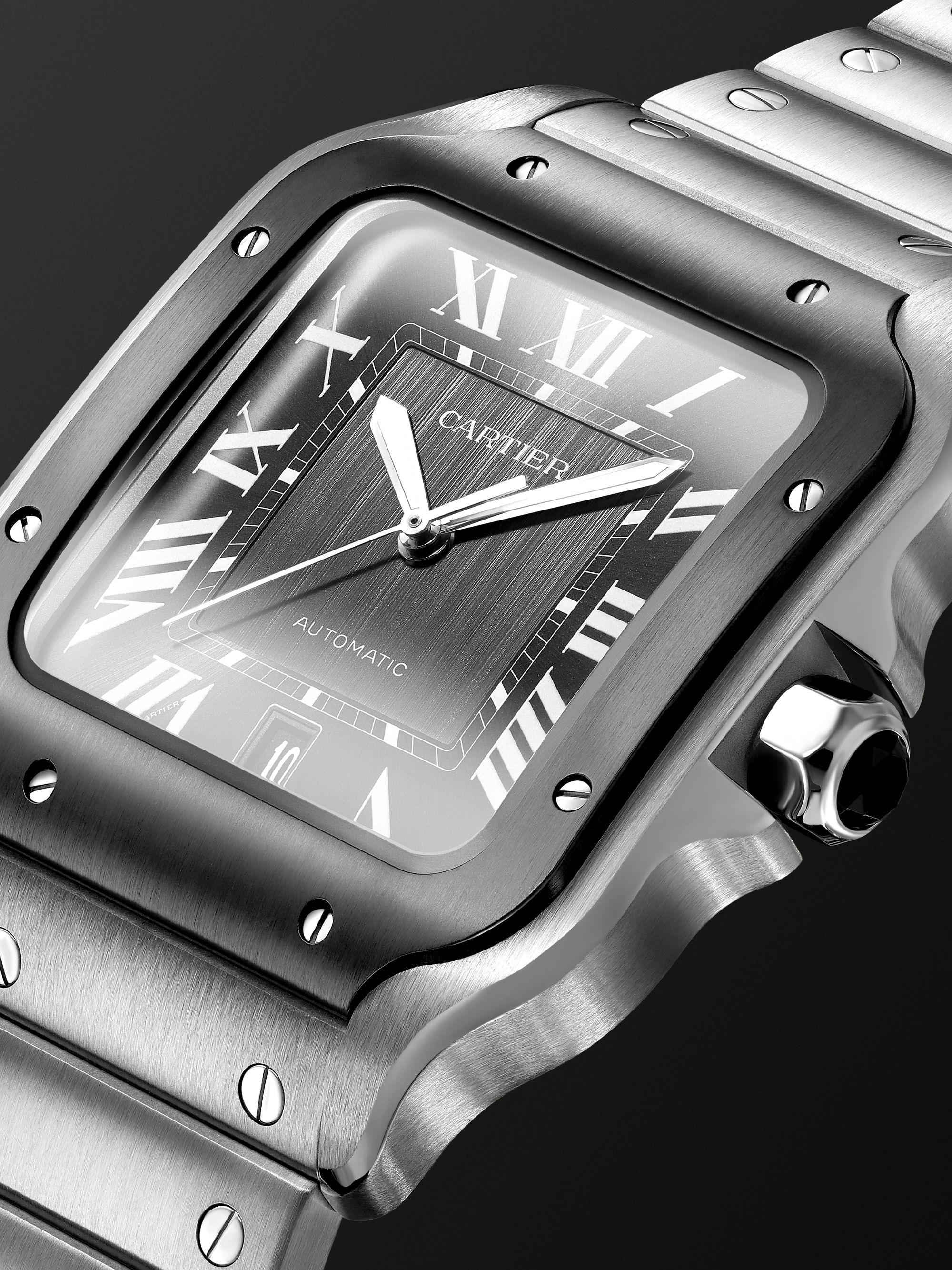 CARTIER Santos de Cartier Automatic 39.8mm Steel Watch, Ref. No. WSSA0037