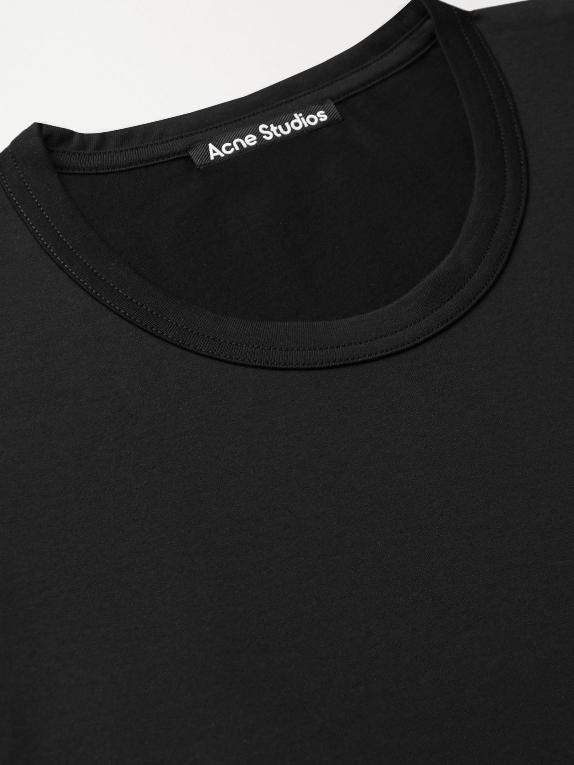 Shop Acne Studios Nash Logo-appliquéd Cotton-jersey T-shirt In Black