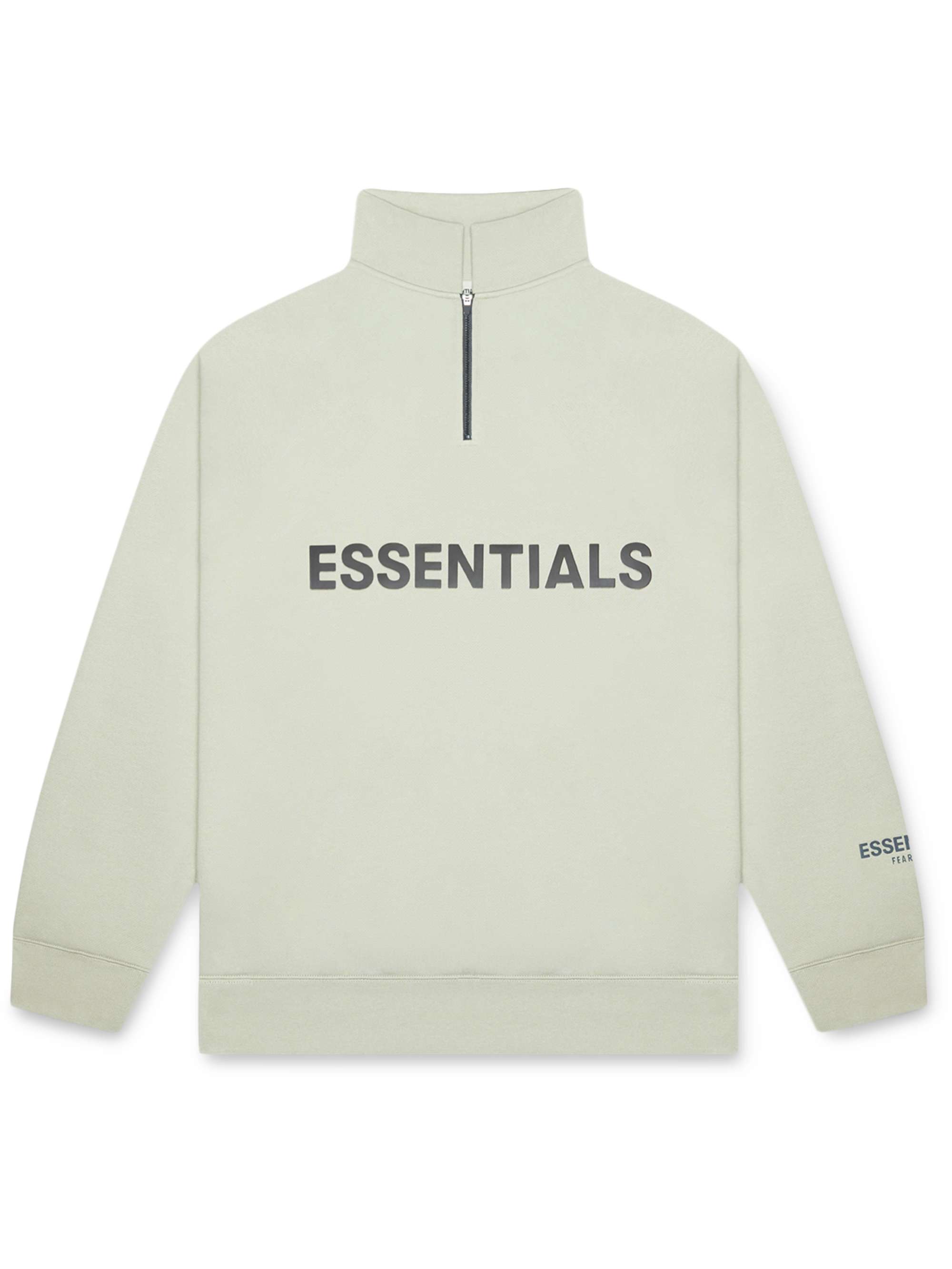 FEAR OF GOD ESSENTIALS Logo-Appliquéd Fleece-Back Cotton-Blend Jersey Half-Zip Sweatshirt
