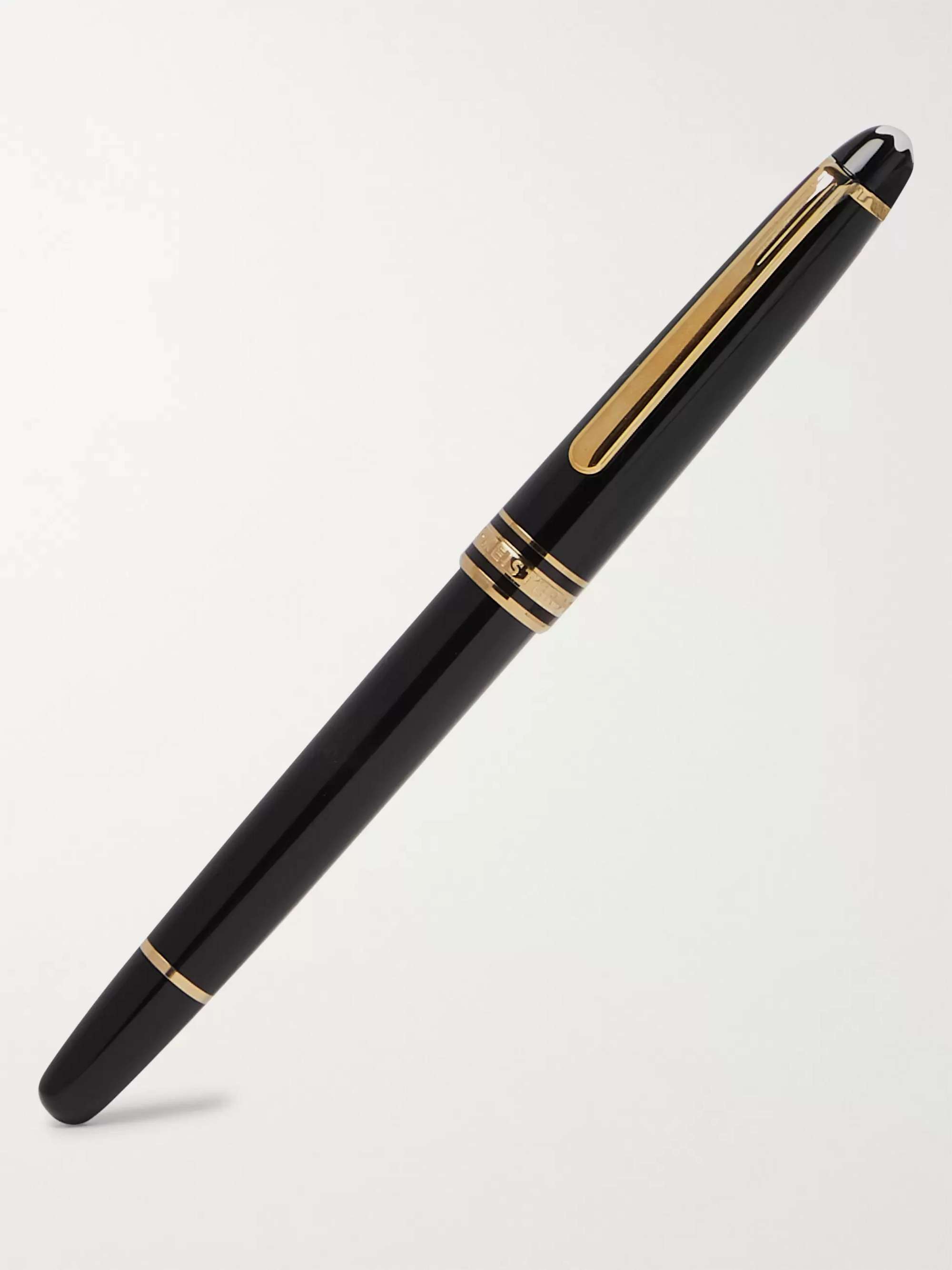 MONTBLANC Meisterstück Leather Cardholder and Resin Rollerball Pen Set