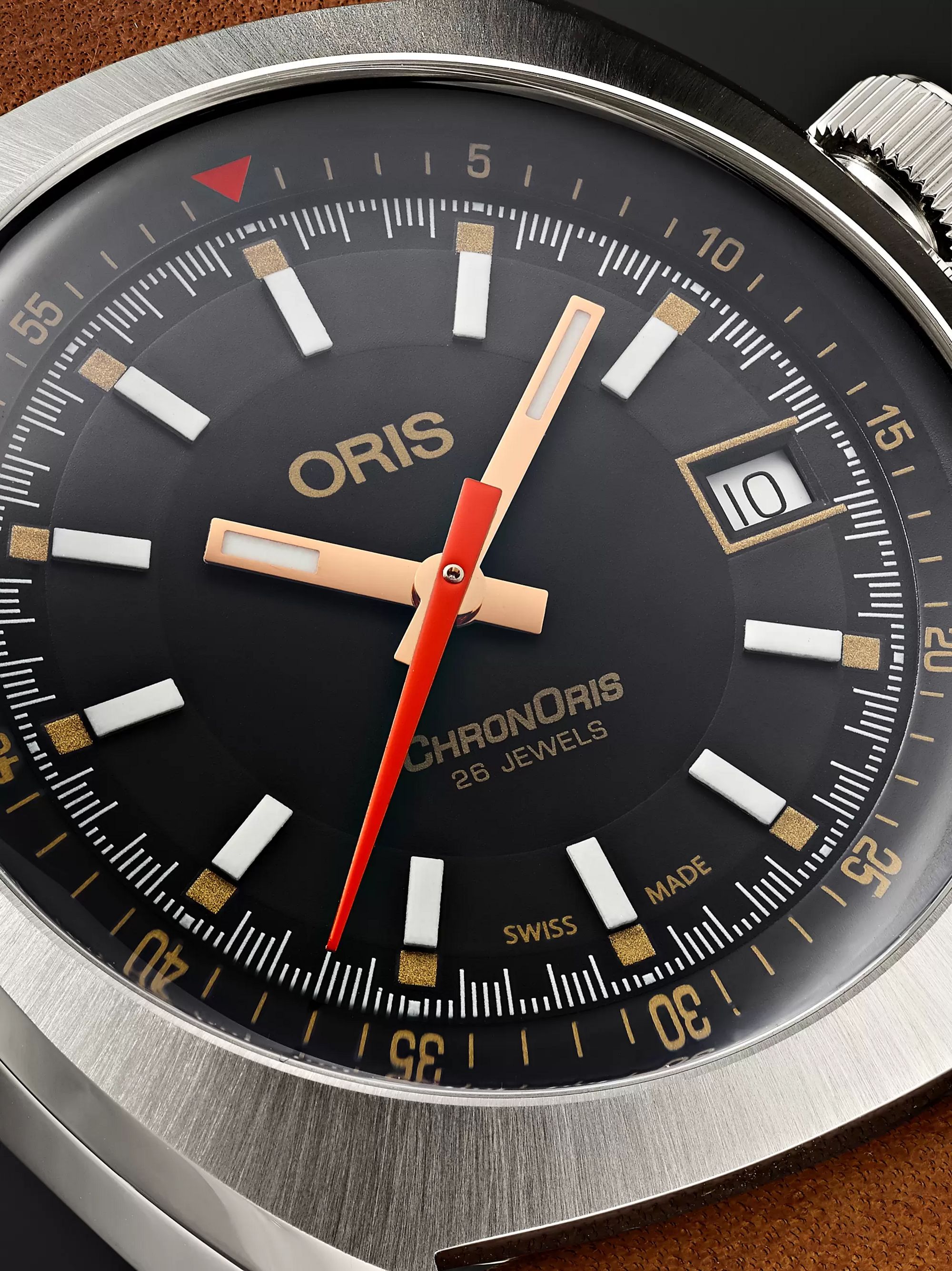 ORIS Movember Edition 2019 Chronoris Automatic 39mm Stainless Steel and Leather Watch, Ref. No. 733 7737 4034