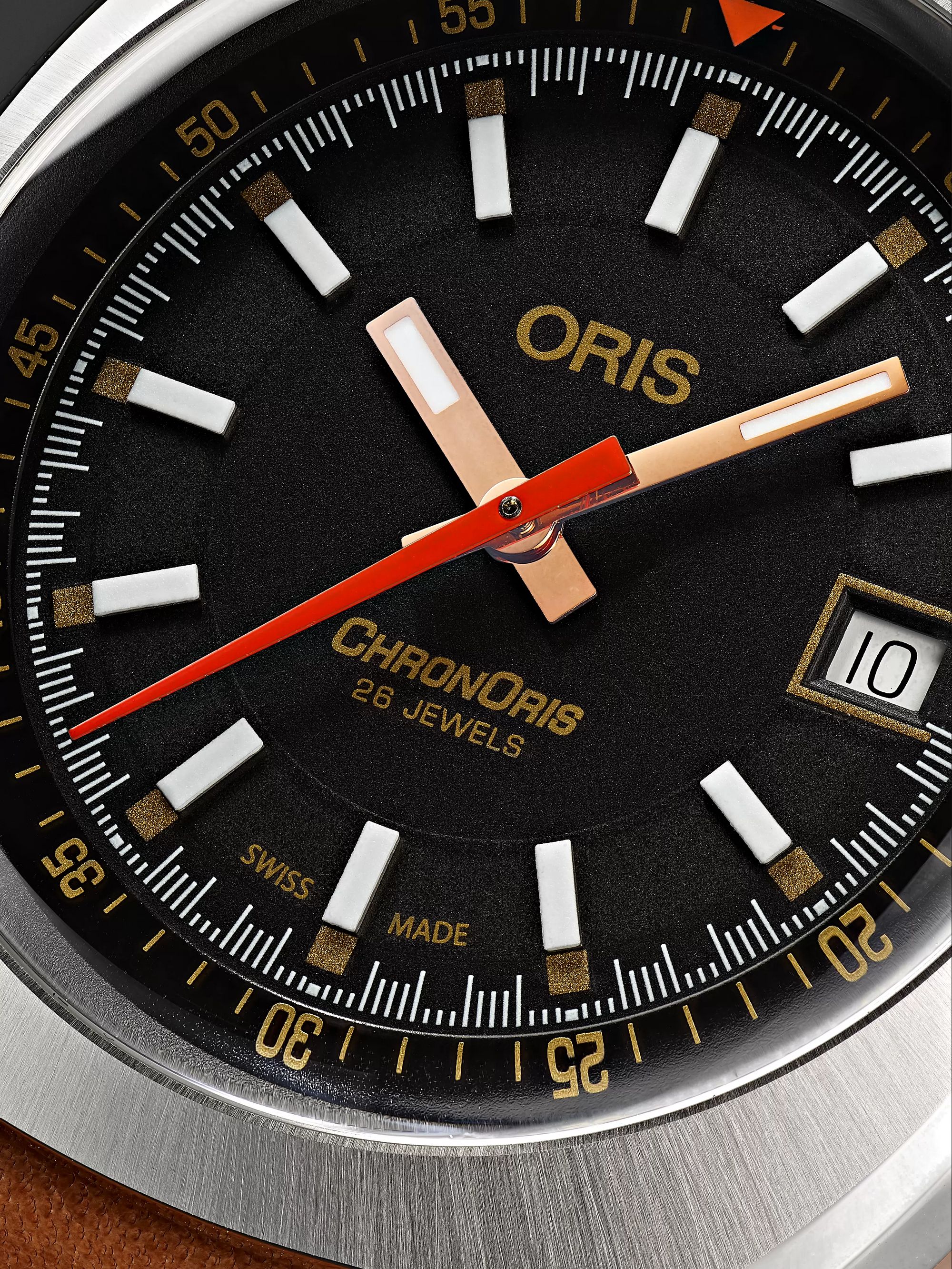 ORIS Movember Edition 2019 Chronoris Automatic 39mm Stainless Steel and Leather Watch, Ref. No. 733 7737 4034